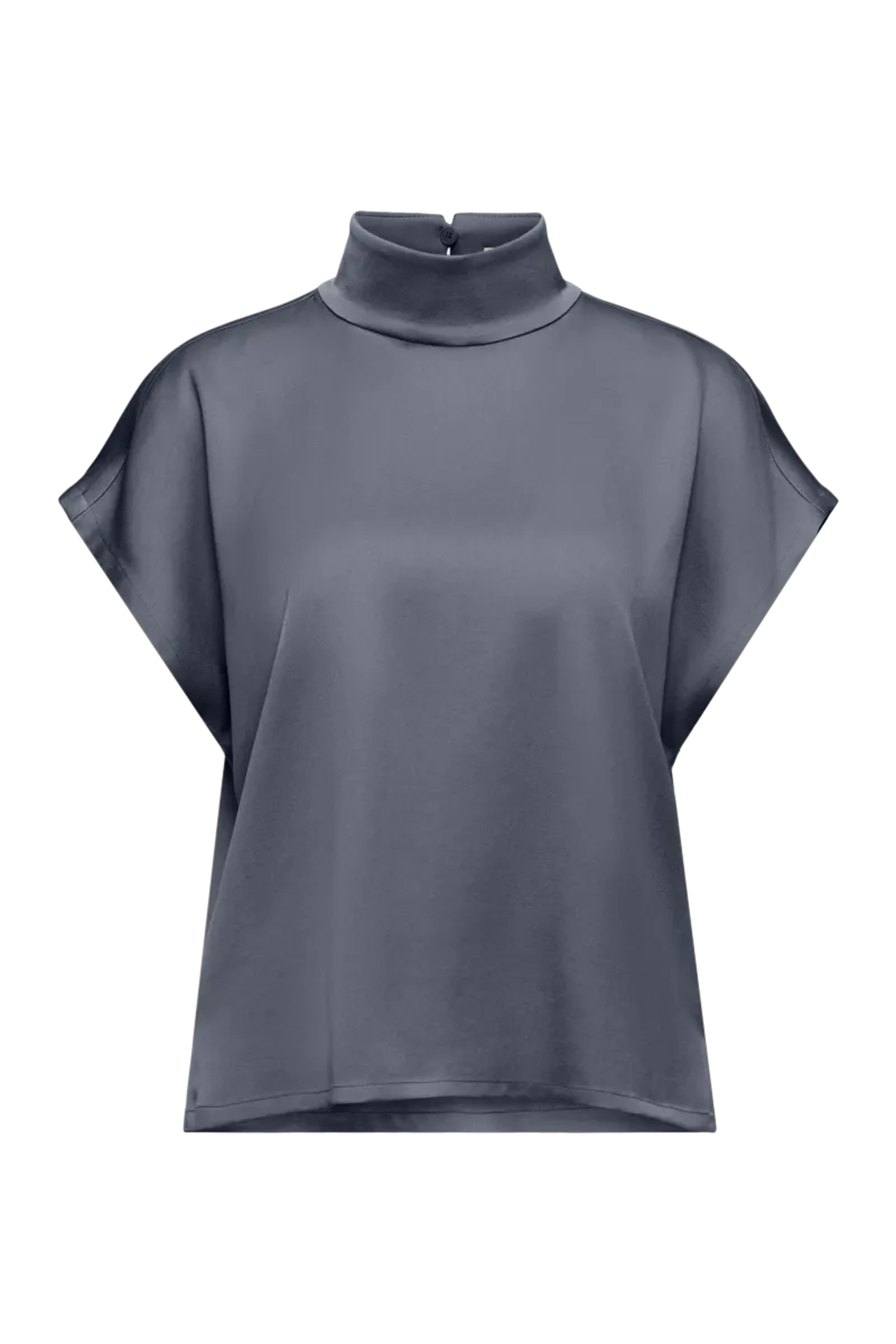 Dames blouse korte mouw grijs