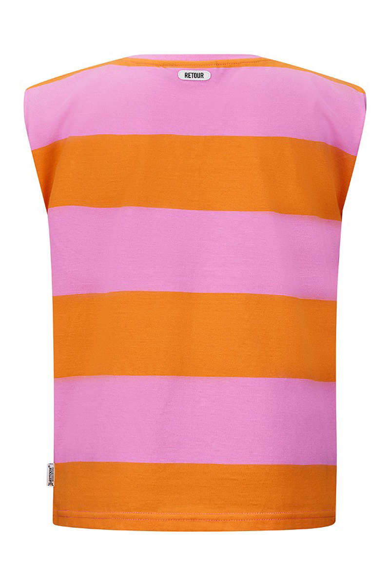 Meisjes t-shirt korte mouw oranje