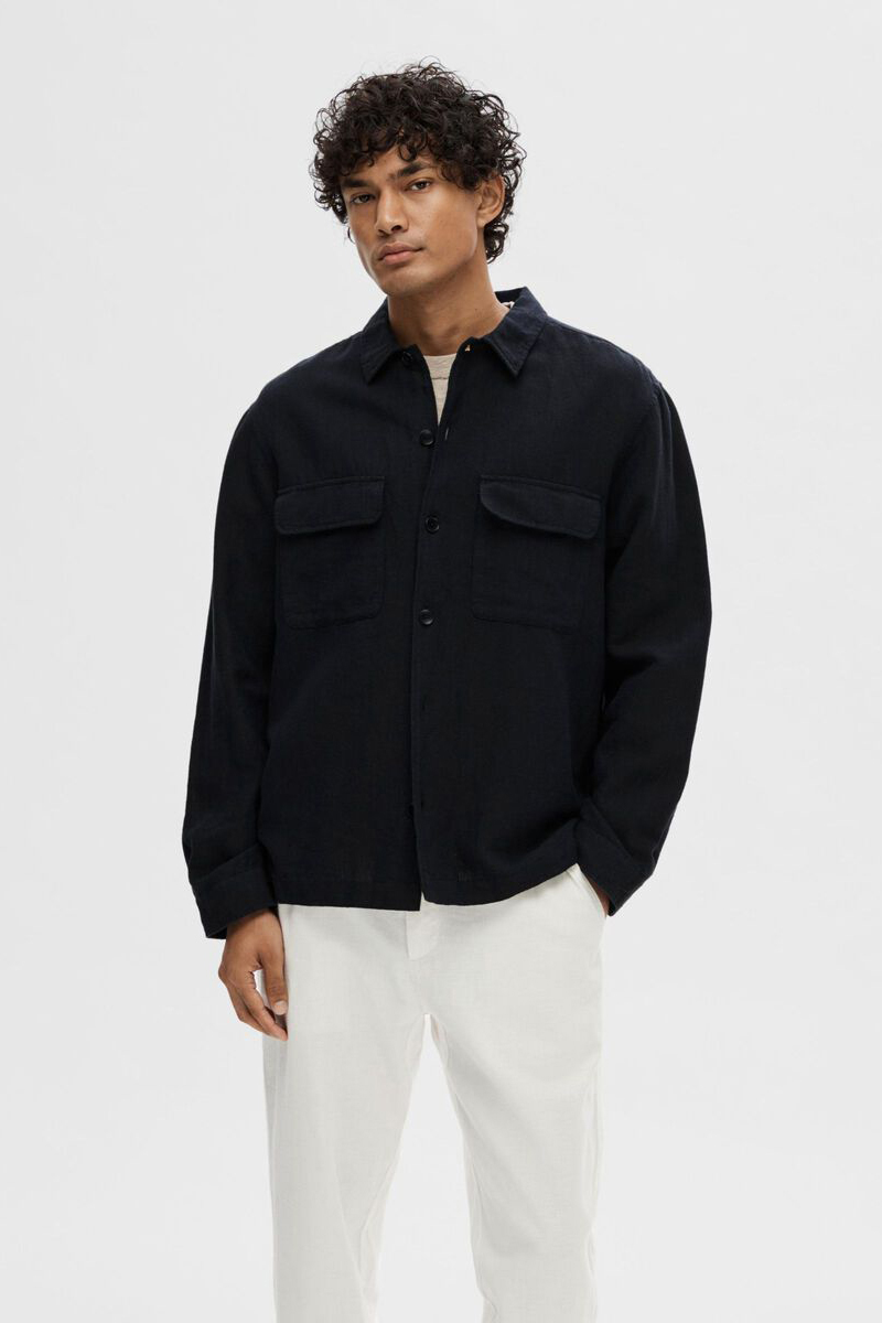 Heren overhemd lm casual blauw