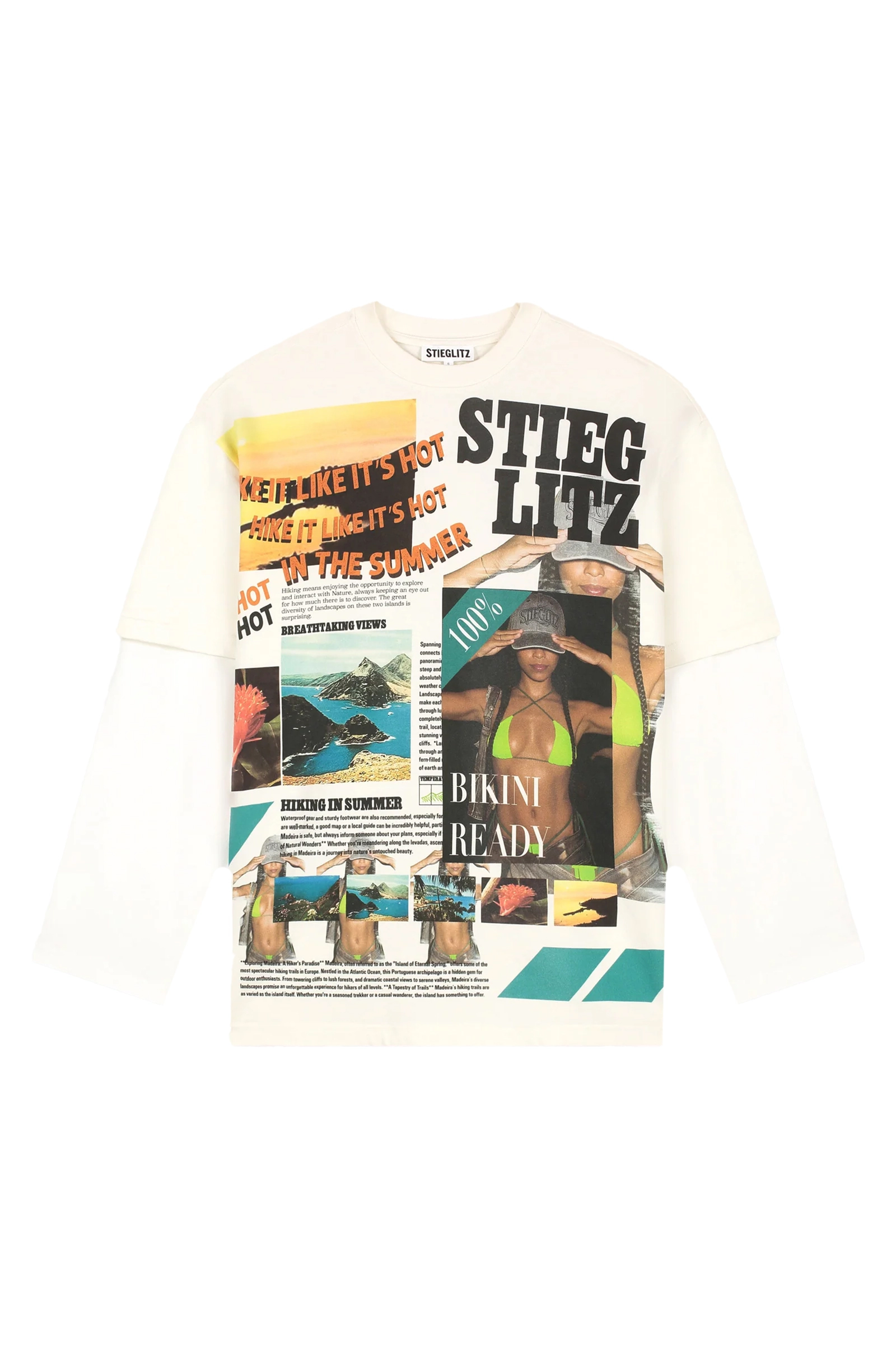 Dames t-shirt lange mouw wit