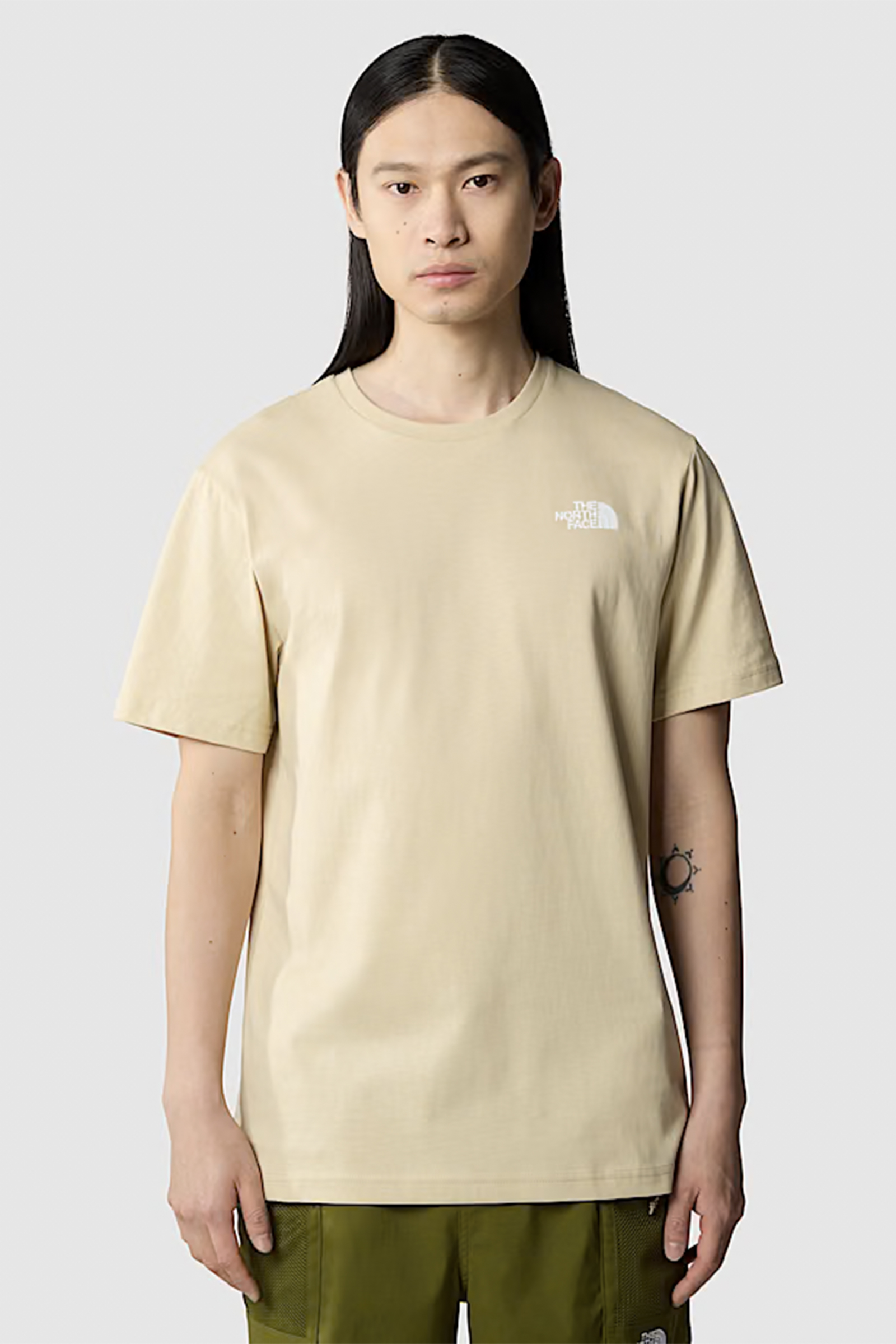 Casual heren t-shirt km ecru