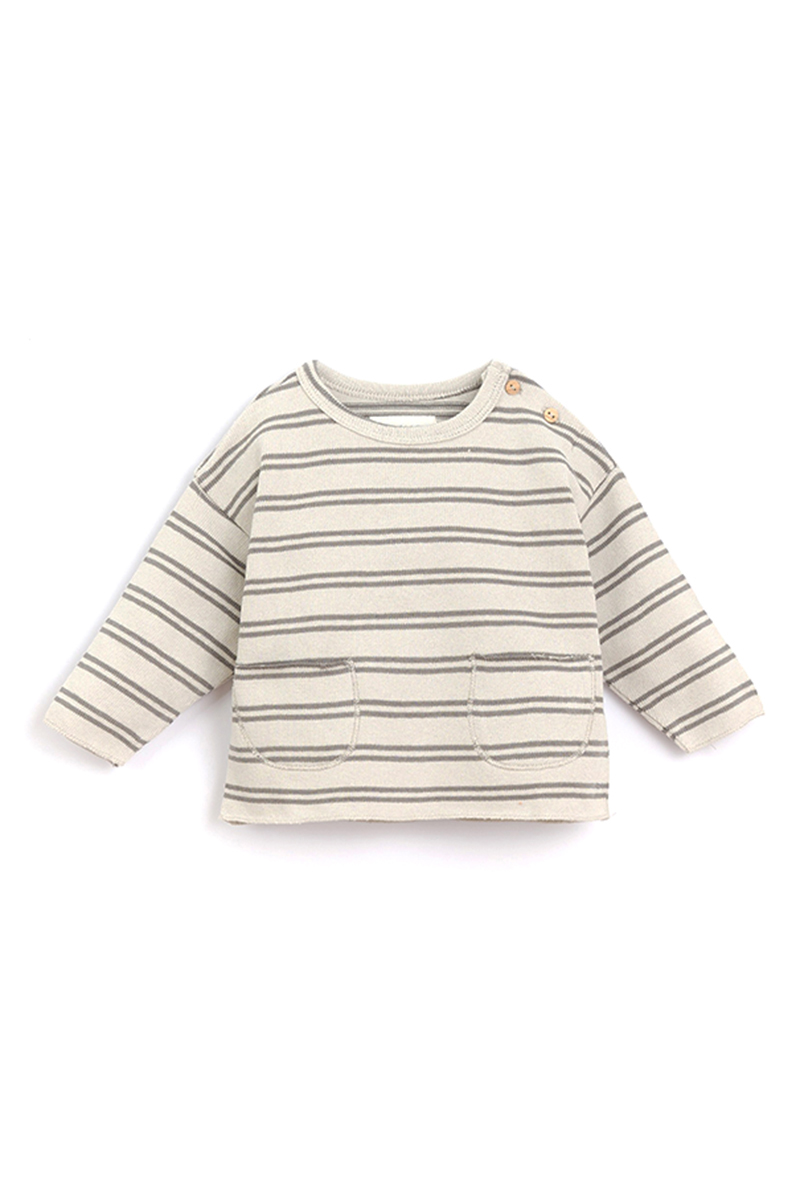 Play Up Striped jersey sweater Grijs-1 1