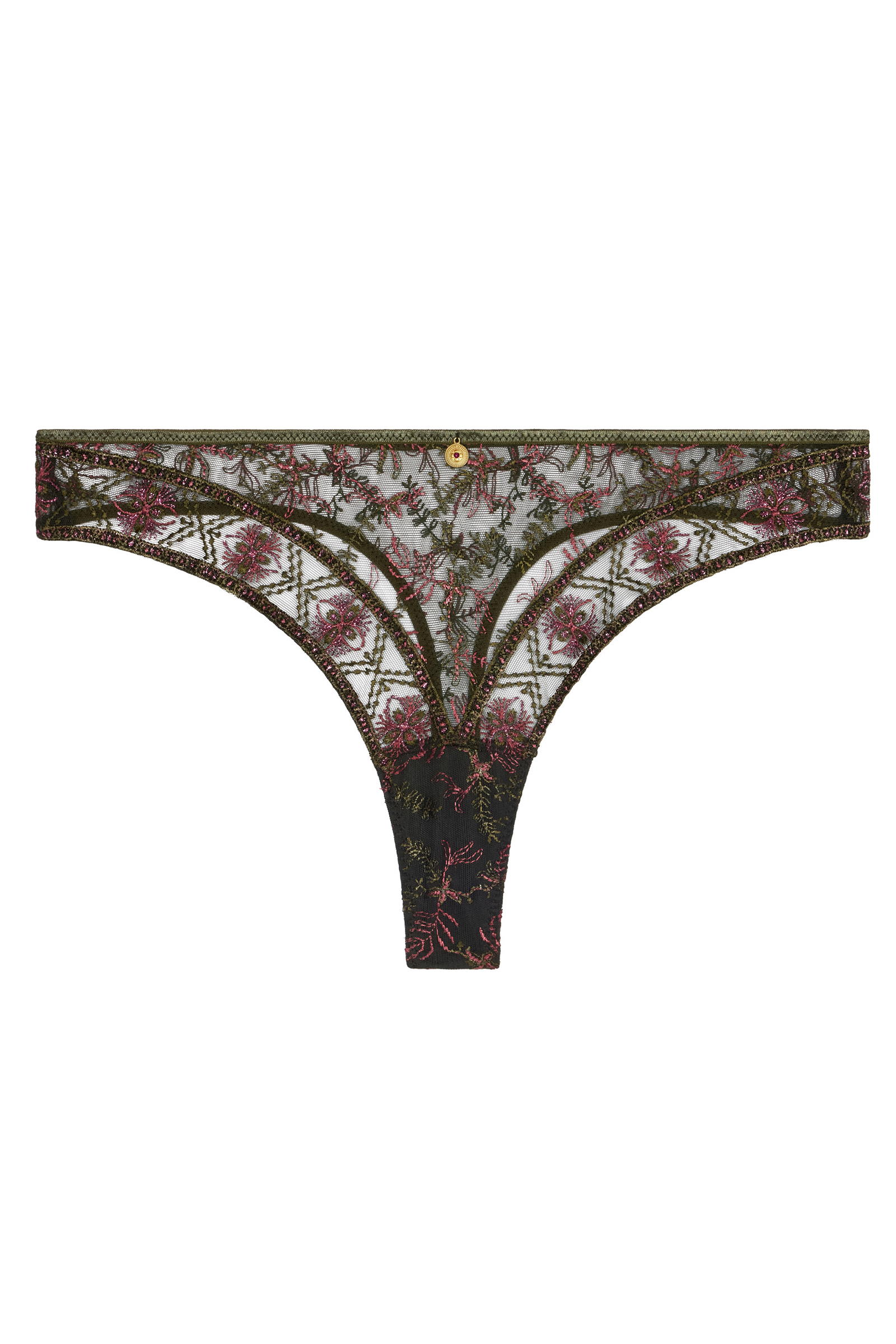 Lingerie dames string groen