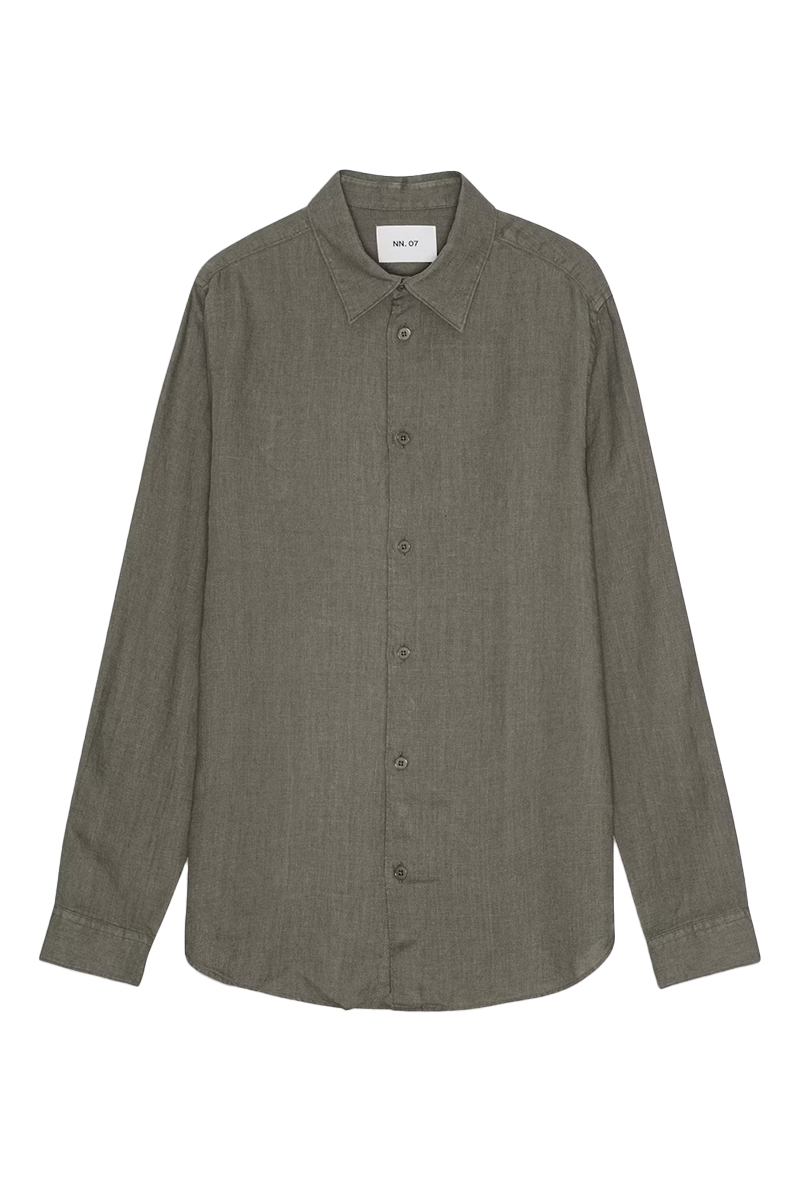 Heren overhemd lm casual groen