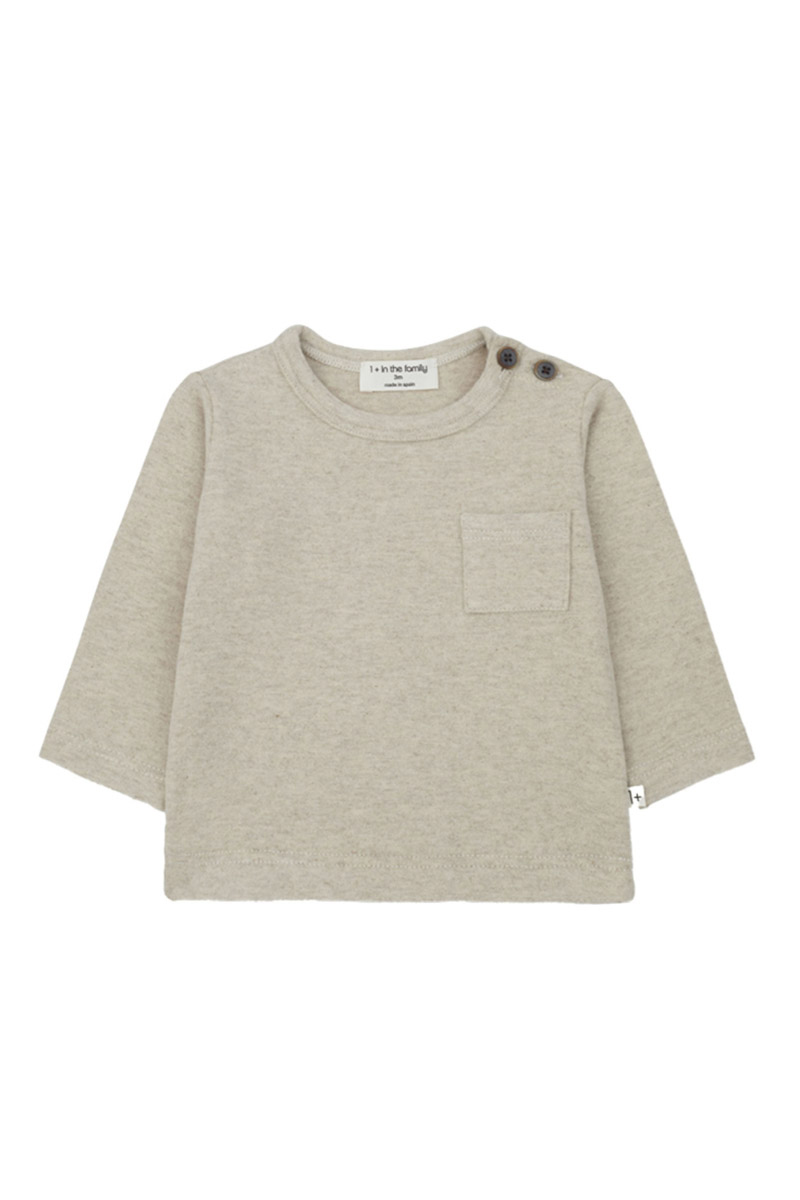 Baby t-shirt lange mouw ecru