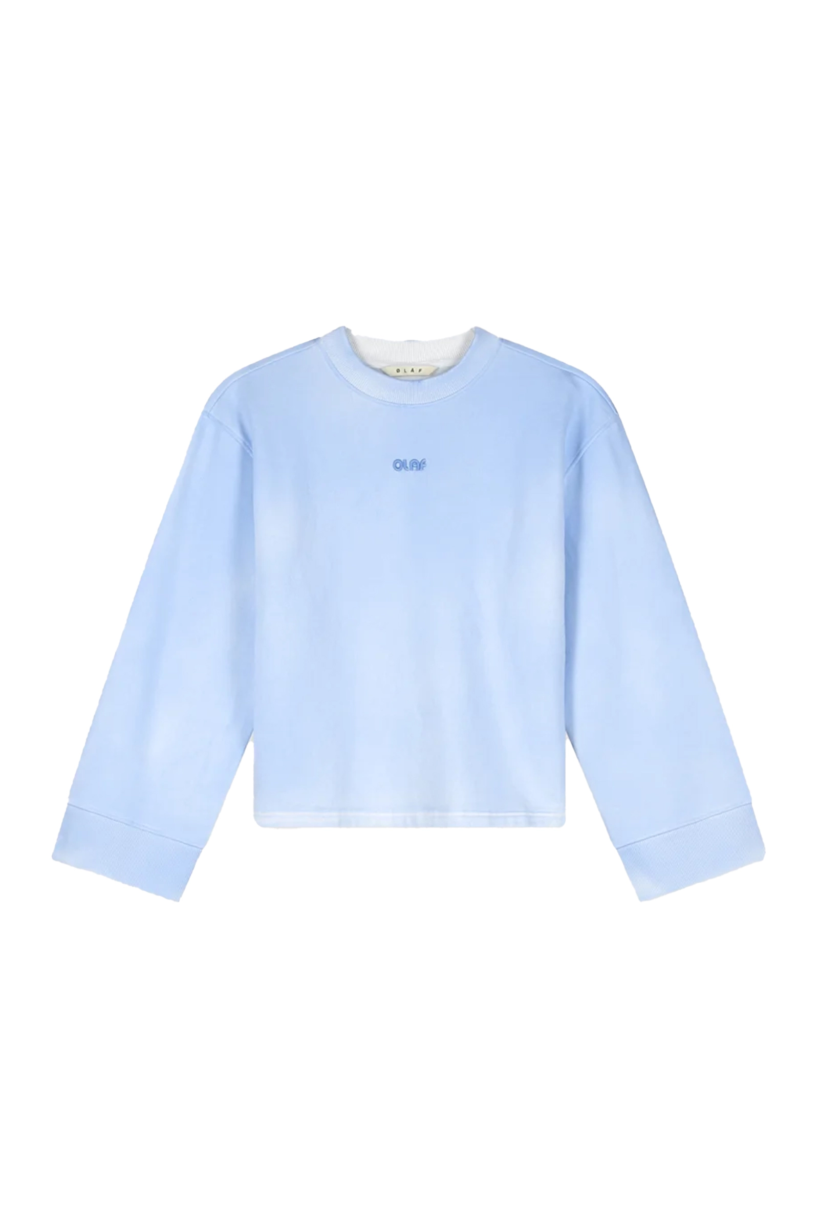 Olaf Hussein SPRAYED CREWNECK Blauw-1 1