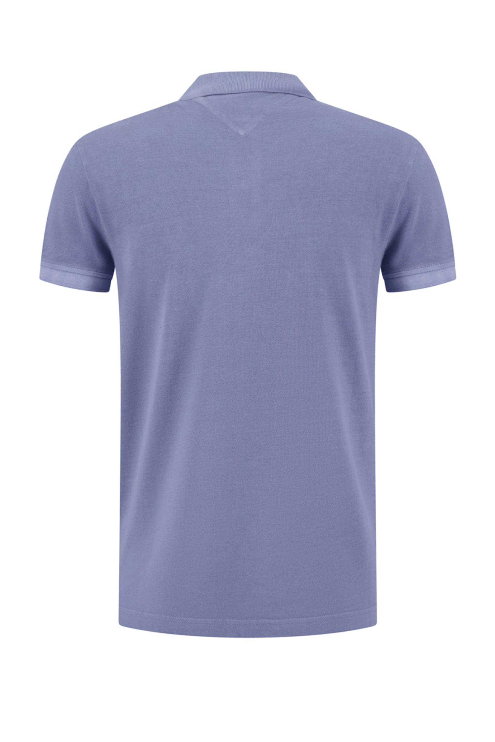 Heren polo korte mouw blauw