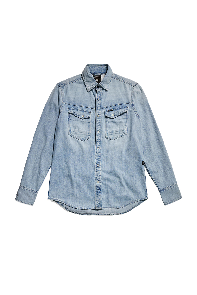 Heren overhemd lm casual blauw