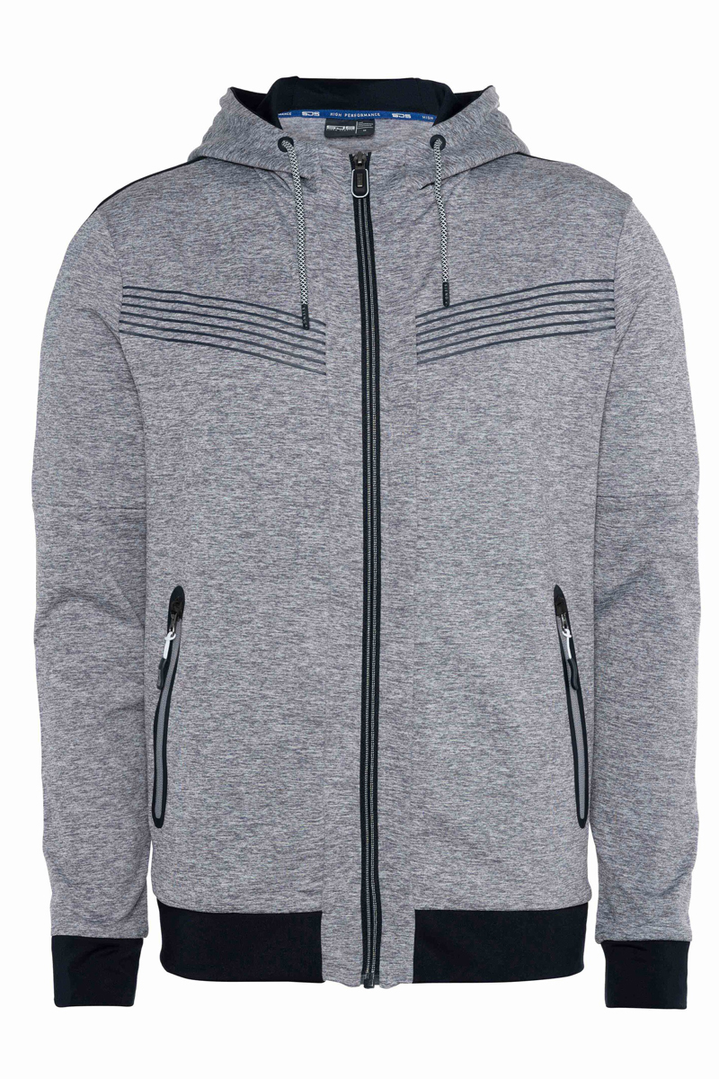 Tennis heren hoodie grijs