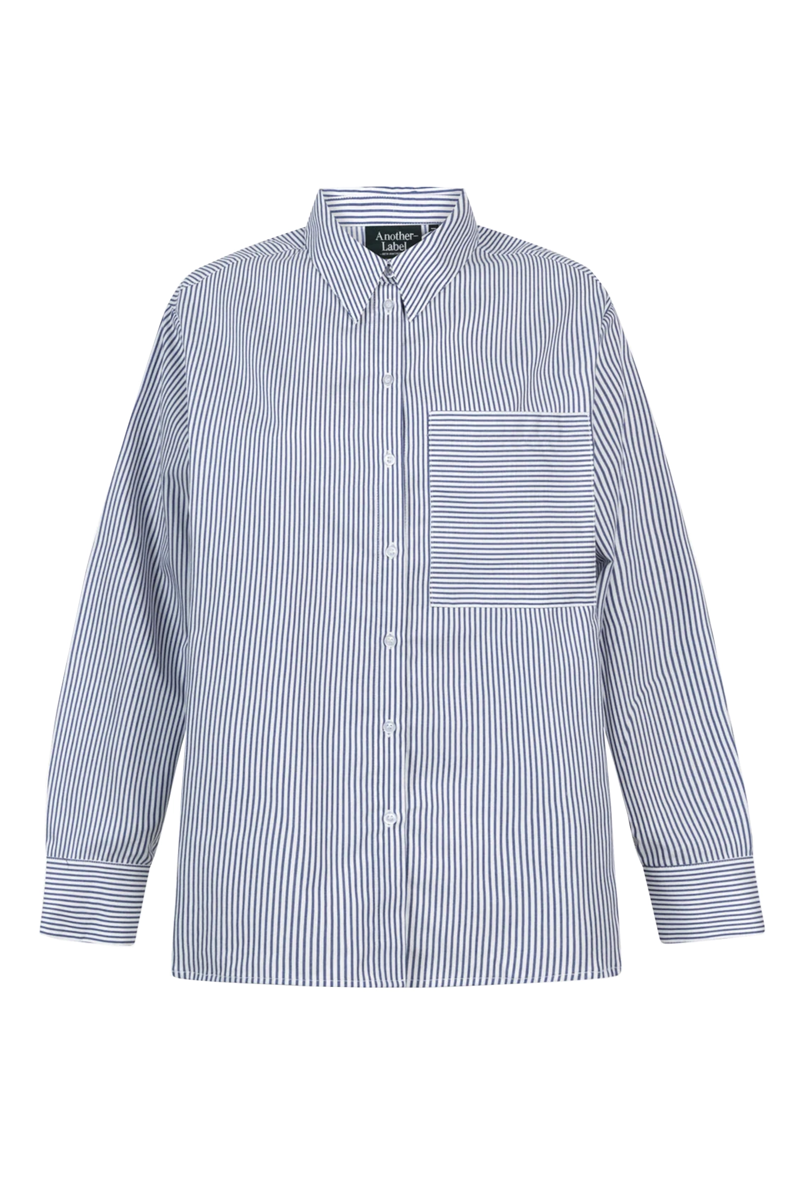 Dames blouse lange mouw blauw