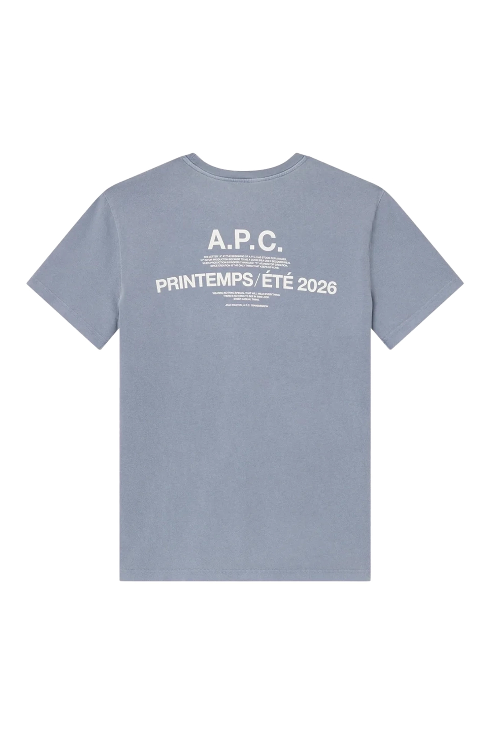 Heren t-shirt kortemouw blauw