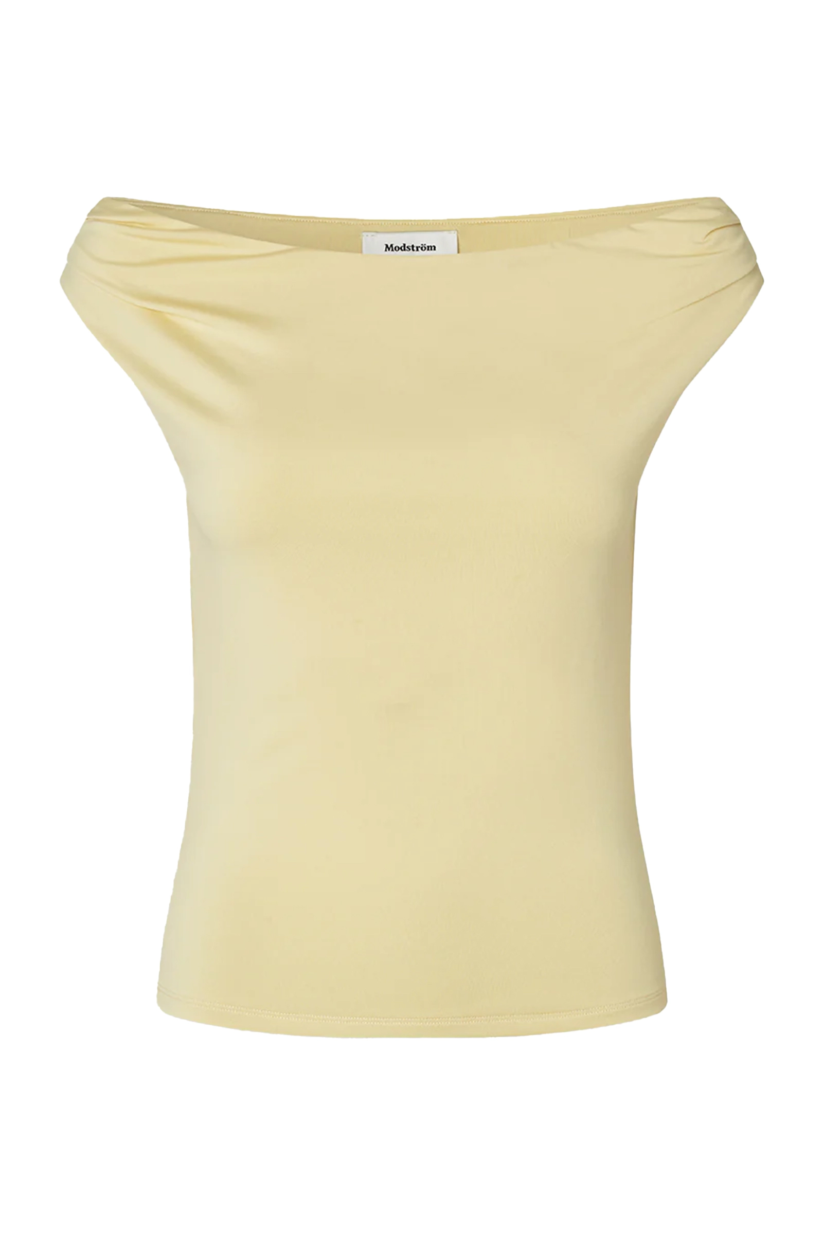 Dames t-shirt korte mouw geel