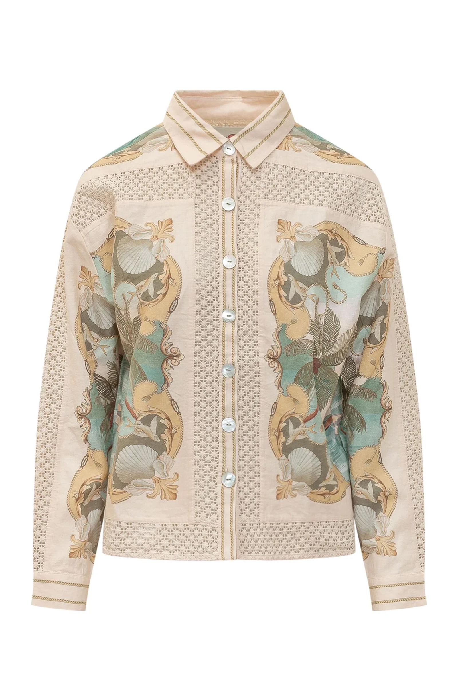 Dames blouse lange mouw ecru