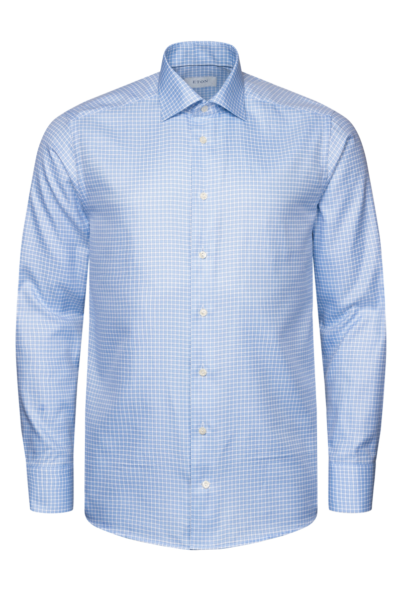 Heren overhemd lm dressual blauw