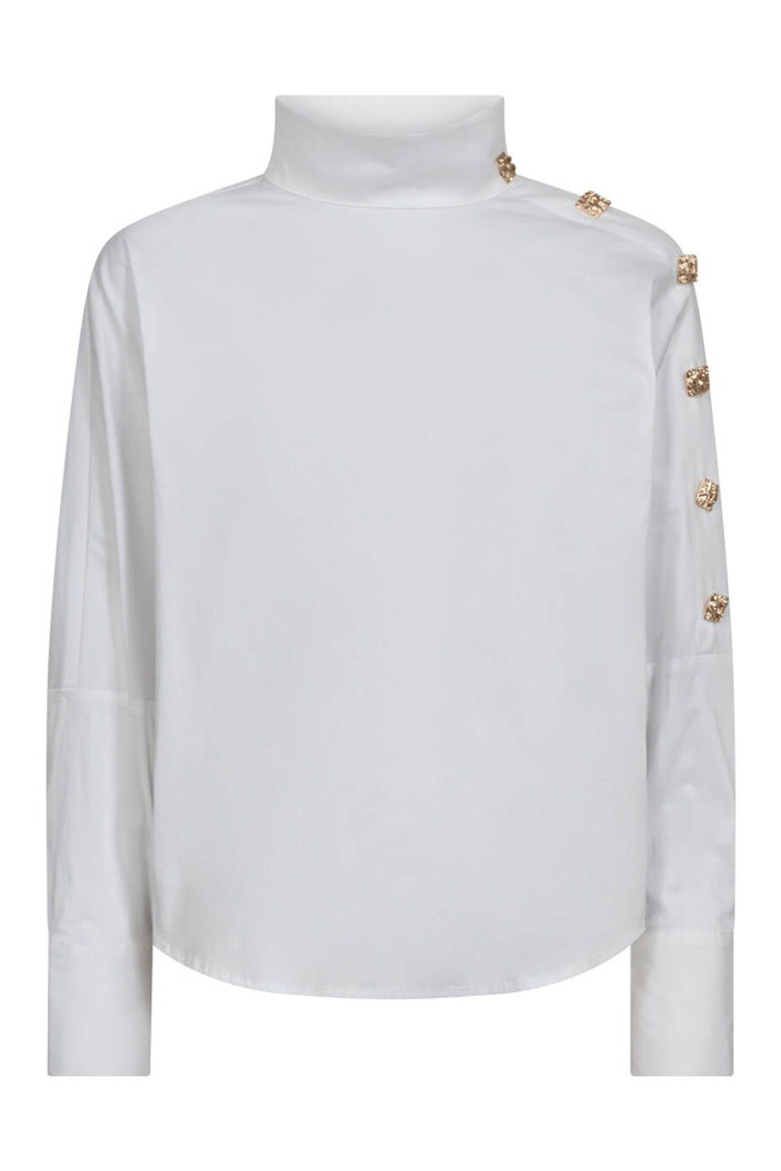 Dames blouse lange mouw wit