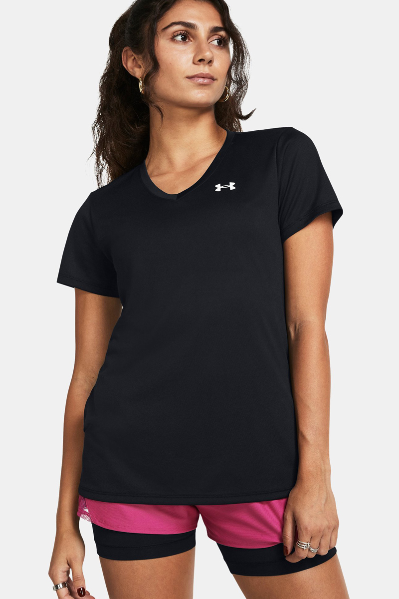 Fitness dames t-shirt km zwart