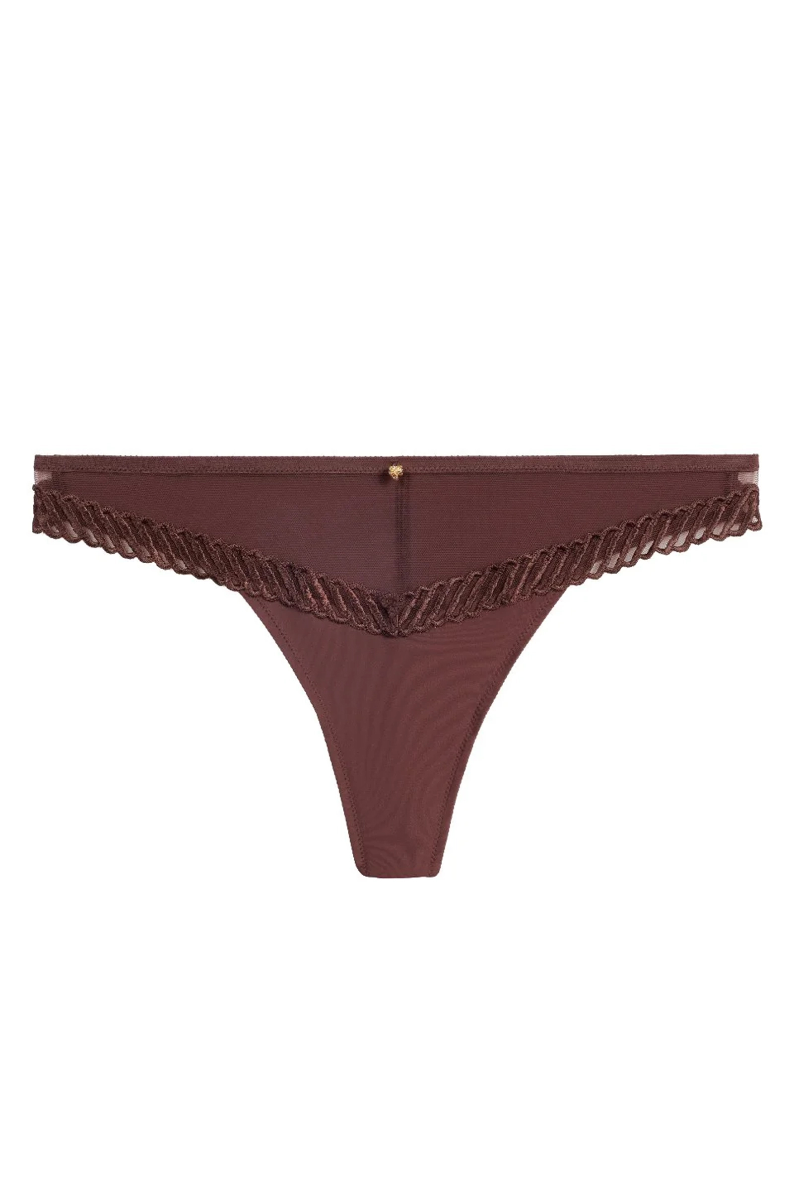 Lingerie dames string bruin