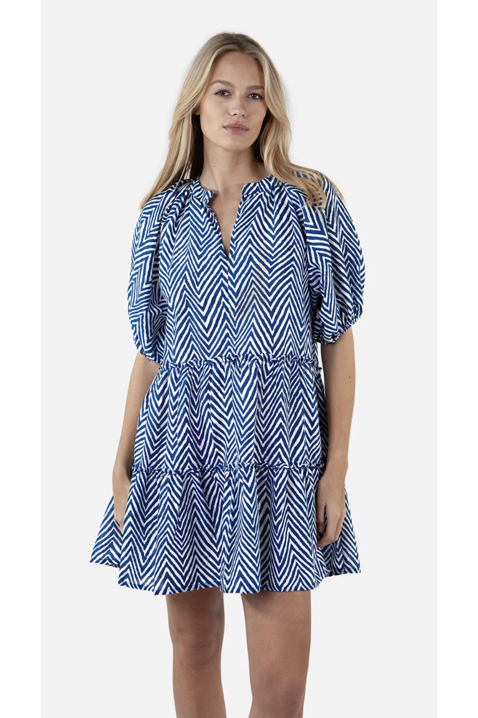 Bad/beach dames jurkje strand blauw