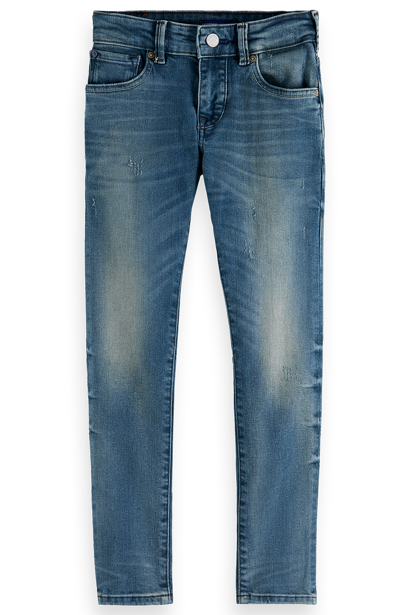 Scotch & Soda The Singel slim tapered jeans Faded Blauw-1 1
