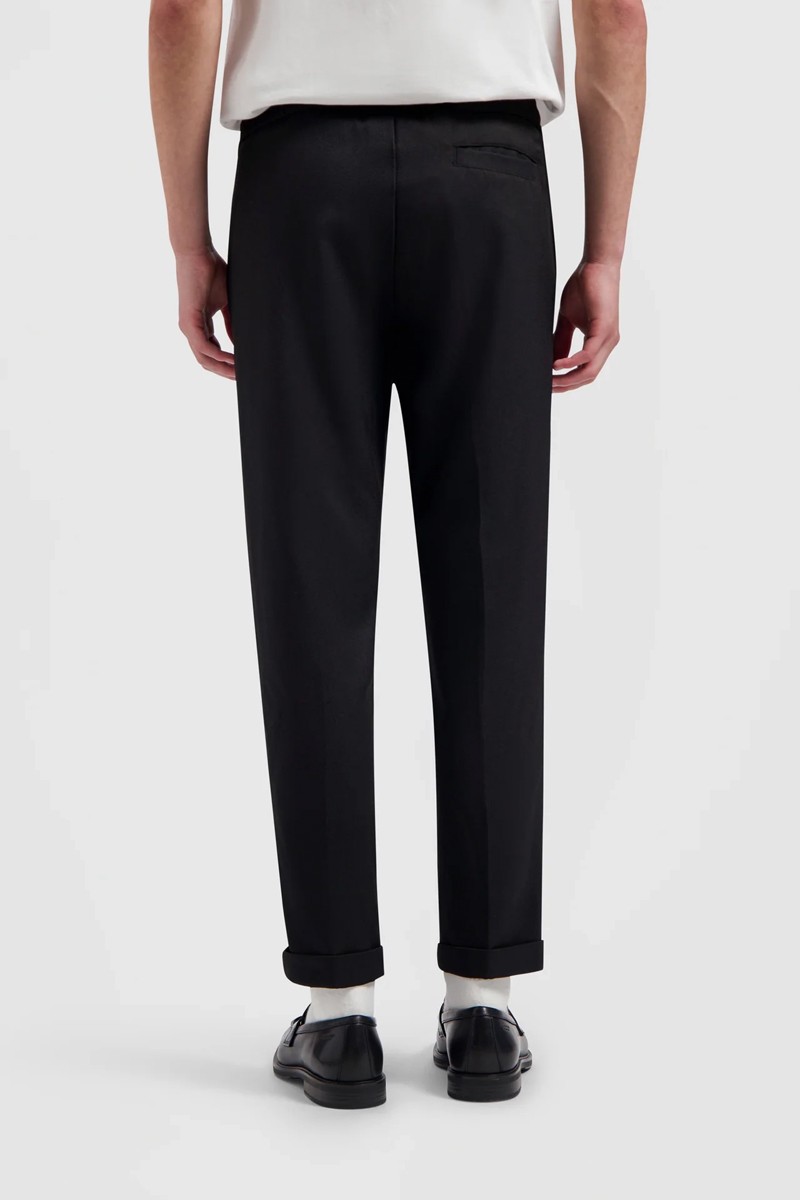 Olaf Hussein TAILORED SLIM ELASTICATED PANTS Zwart-1 3