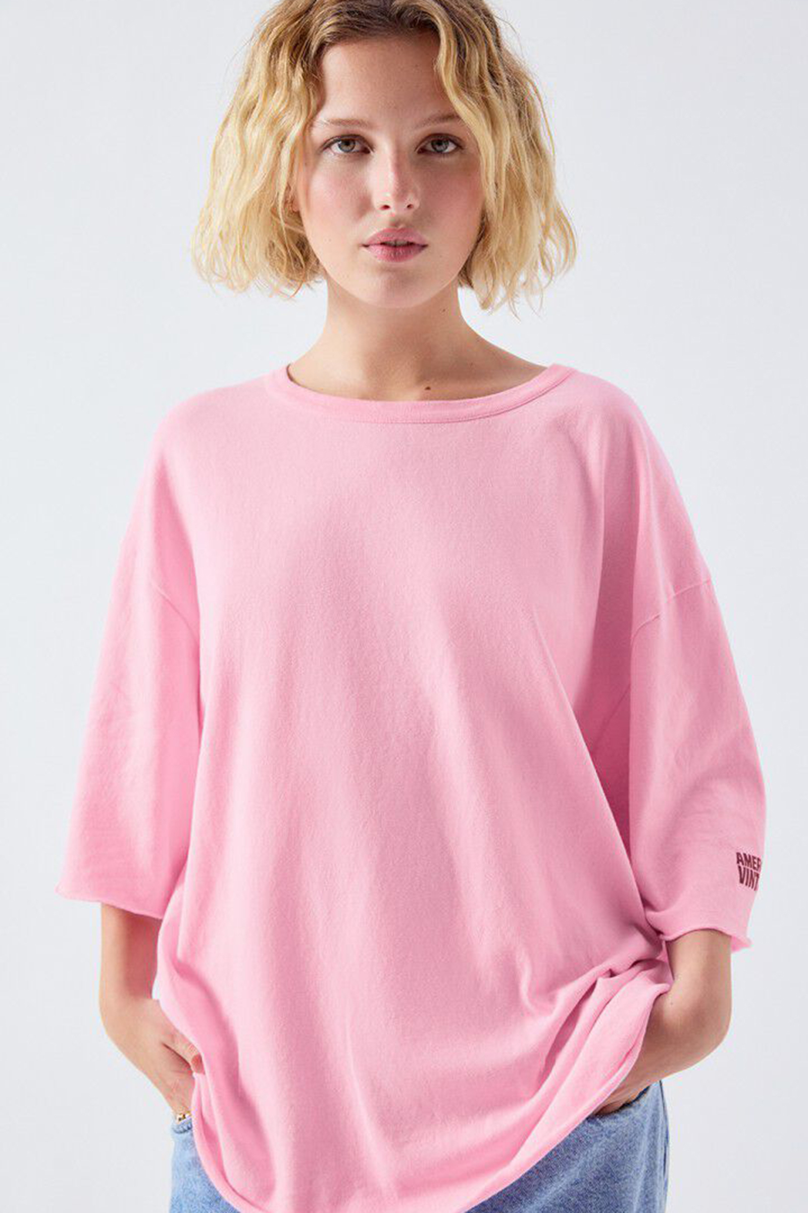 Dames t-shirt korte mouw rose