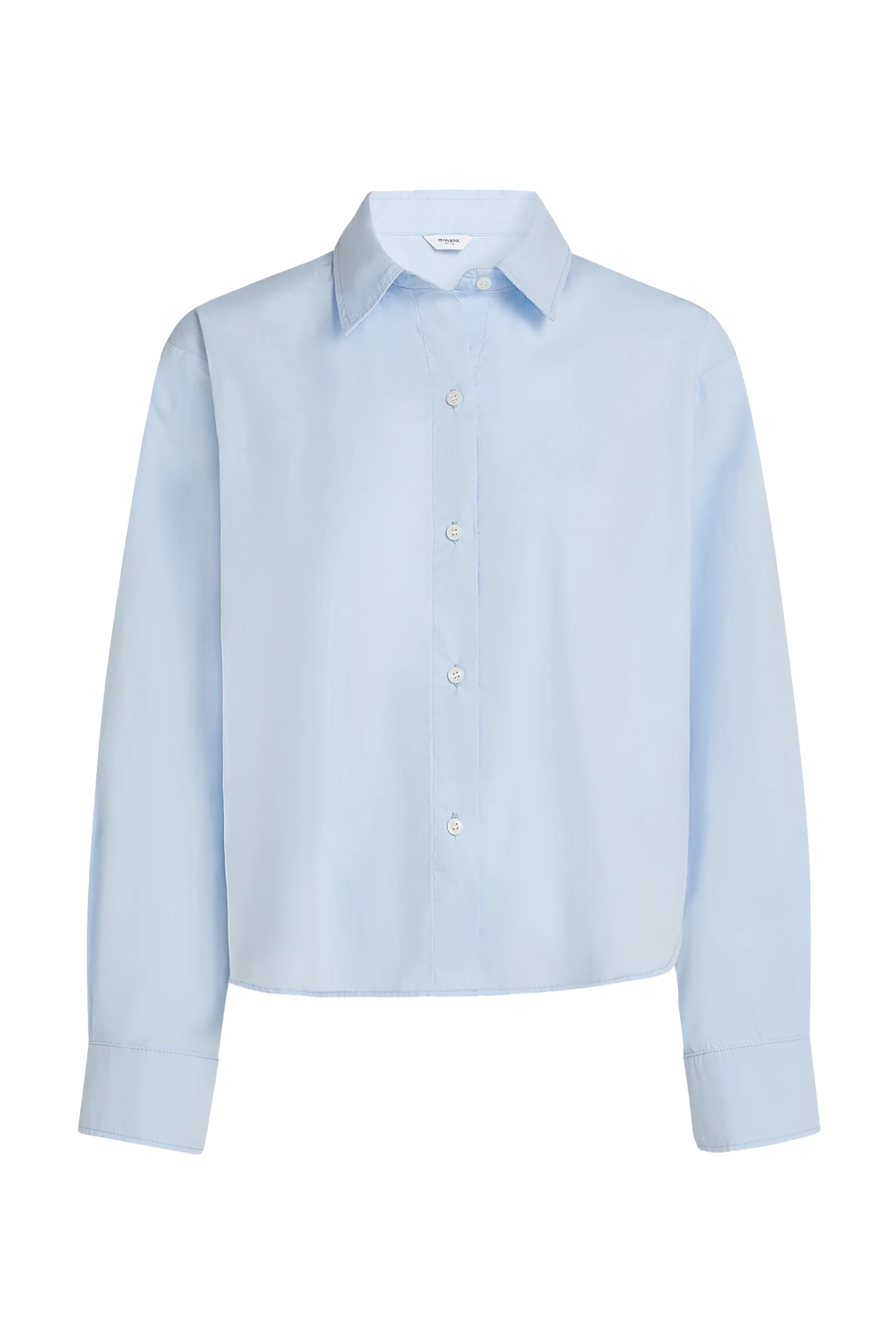Dames blouse lange mouw blauw