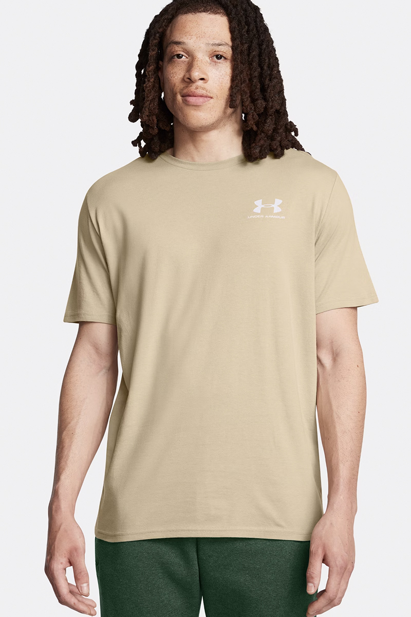 Casual heren t-shirt km bruin