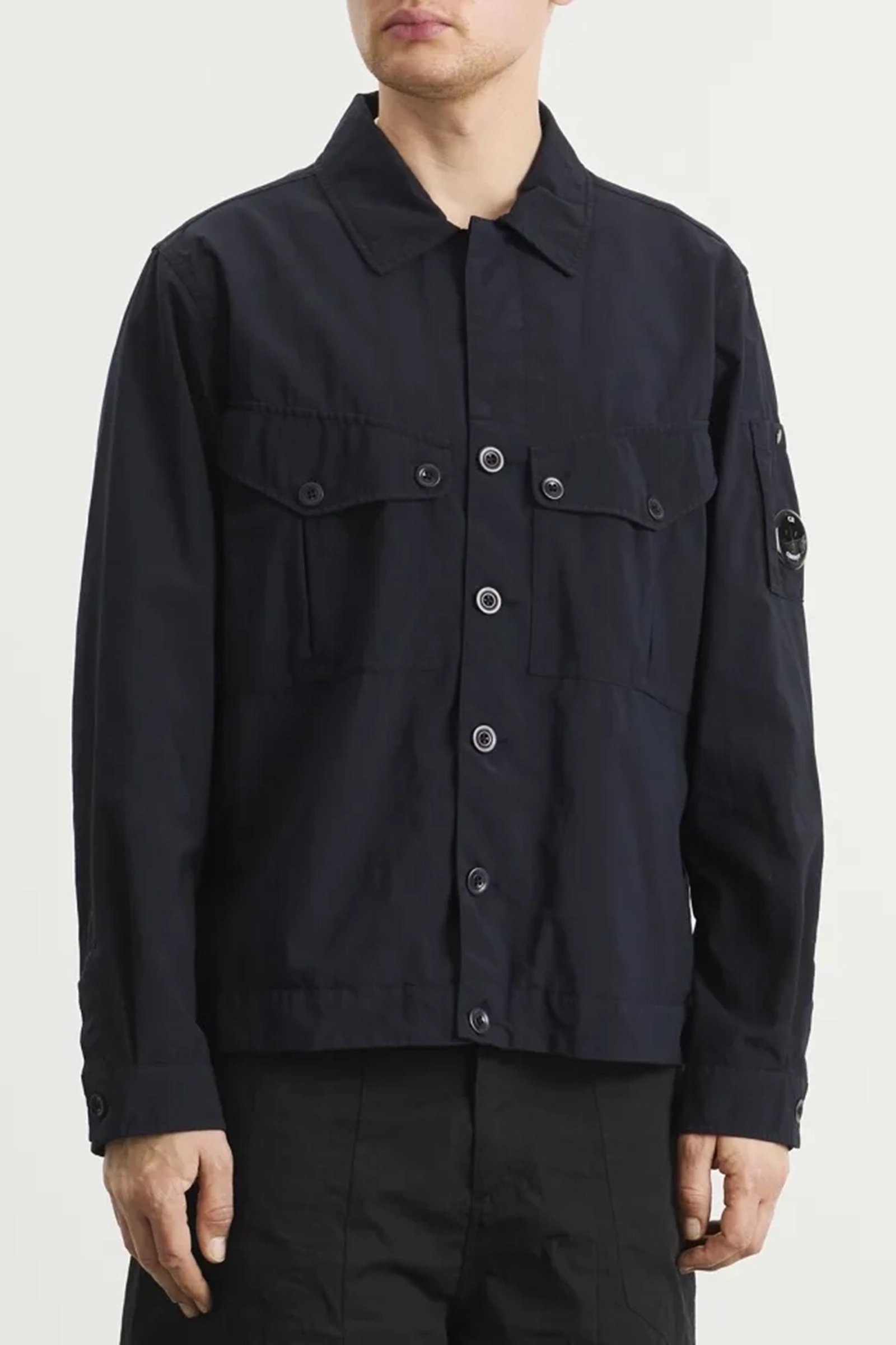Heren overshirt blauw