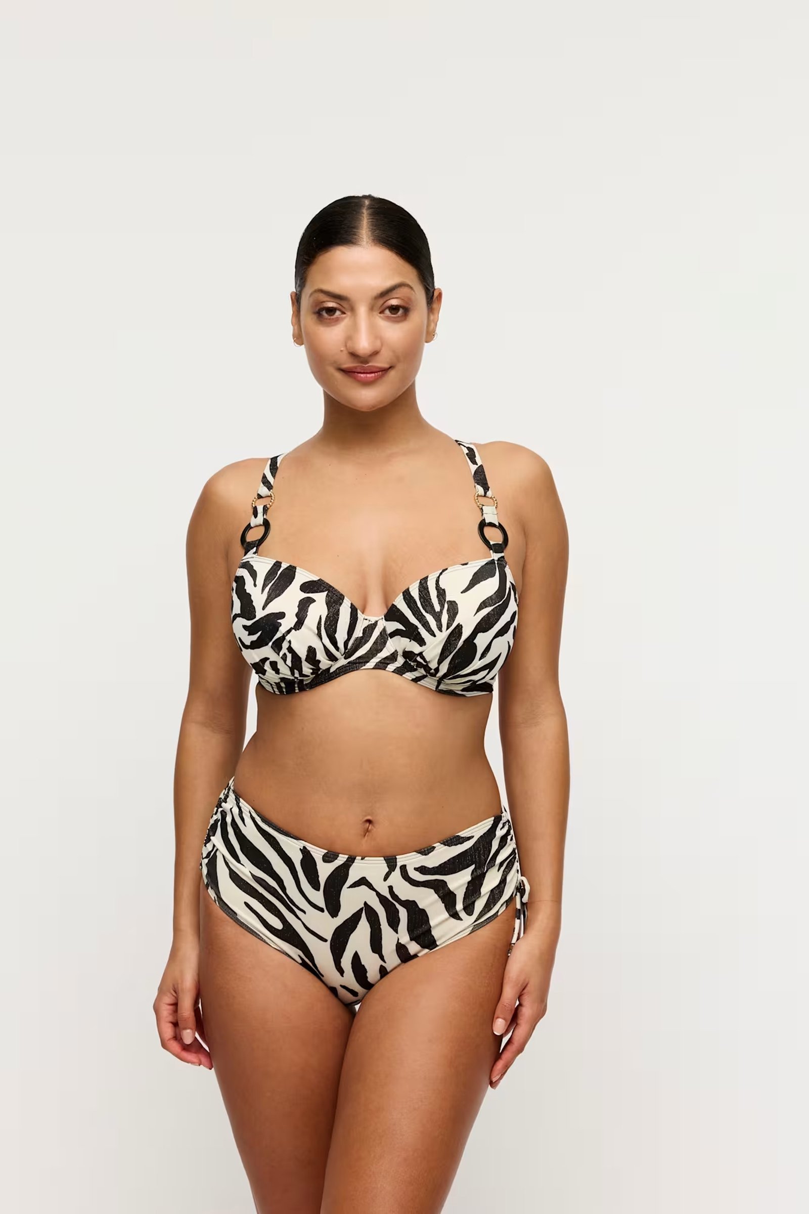 Bad/beach dames bikini slip zwart