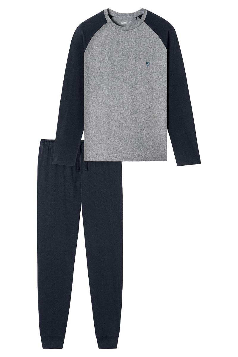 Nachtmode heren pyjama blauw