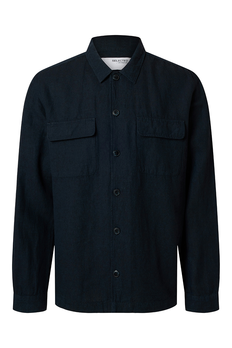 Heren overhemd lm casual blauw