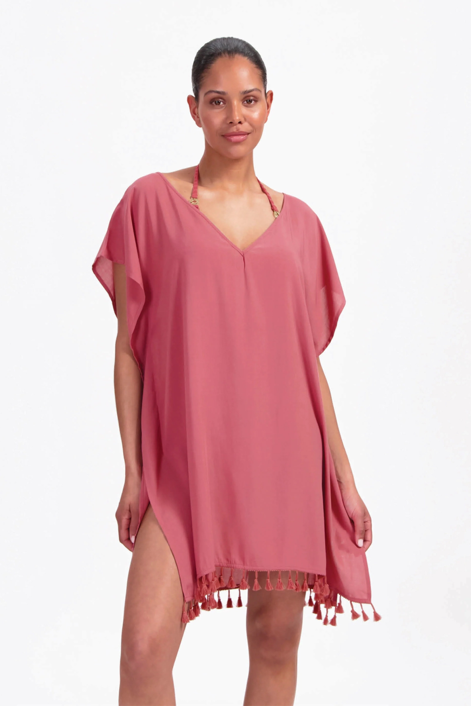Bad/beach dames jurkje strand rood