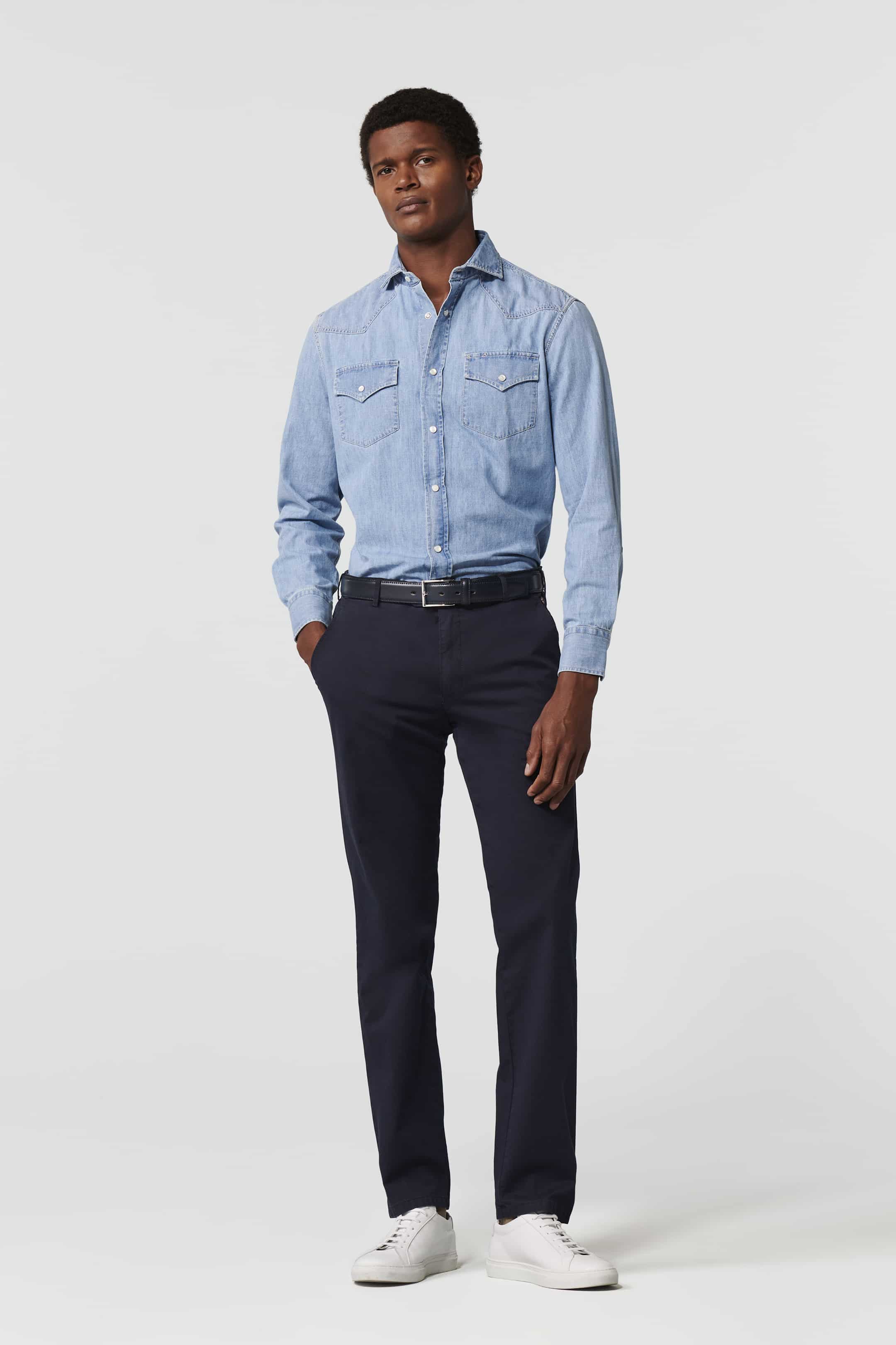 Heren broek blauw