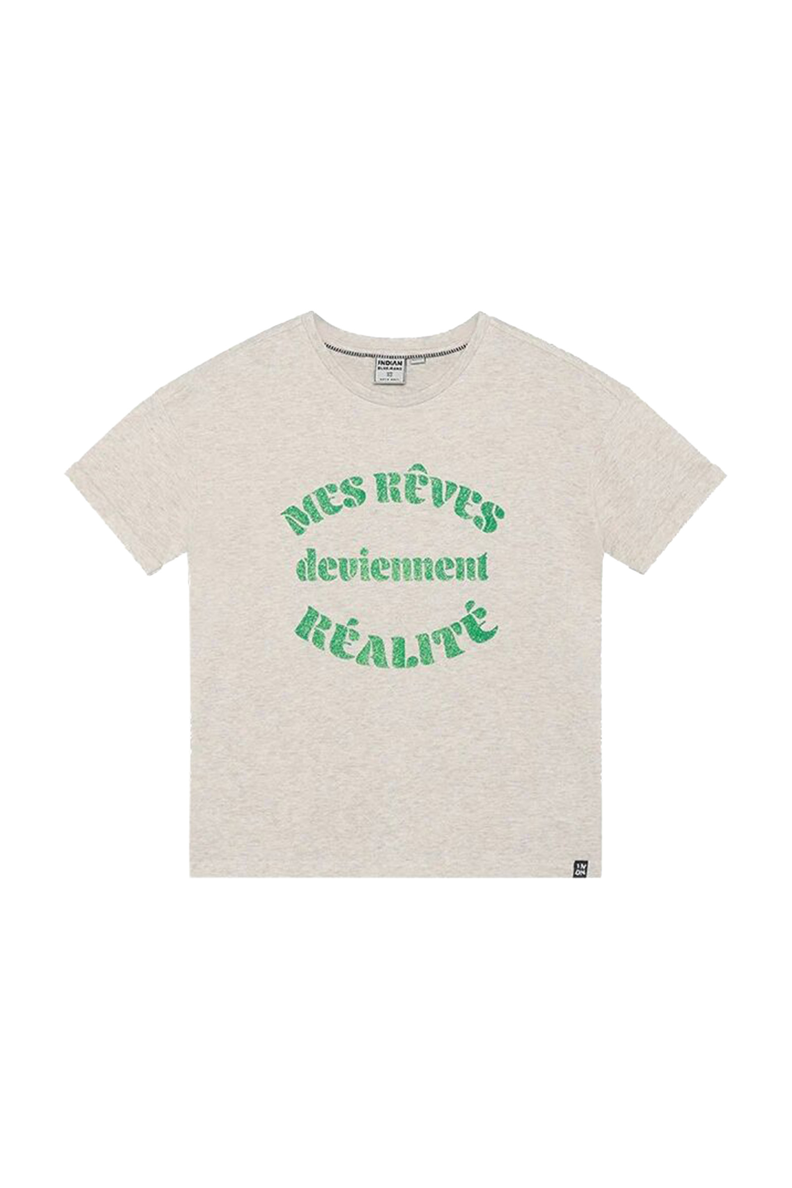 Meisjes t-shirt korte mouw bruin