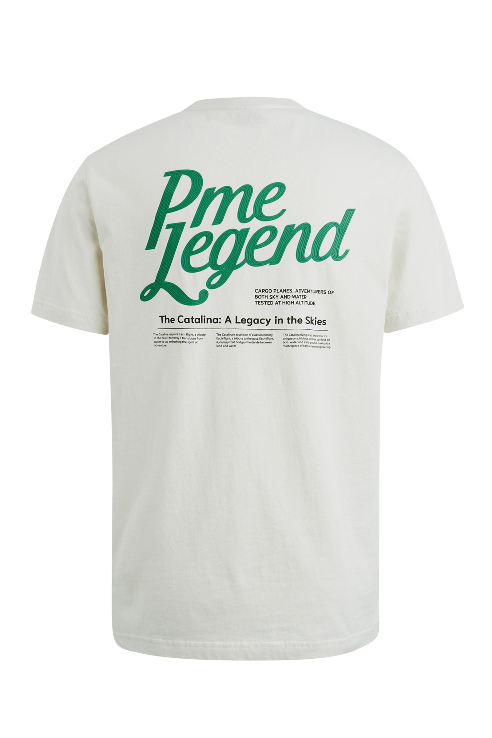 Heren t-shirt kortemouw ecru