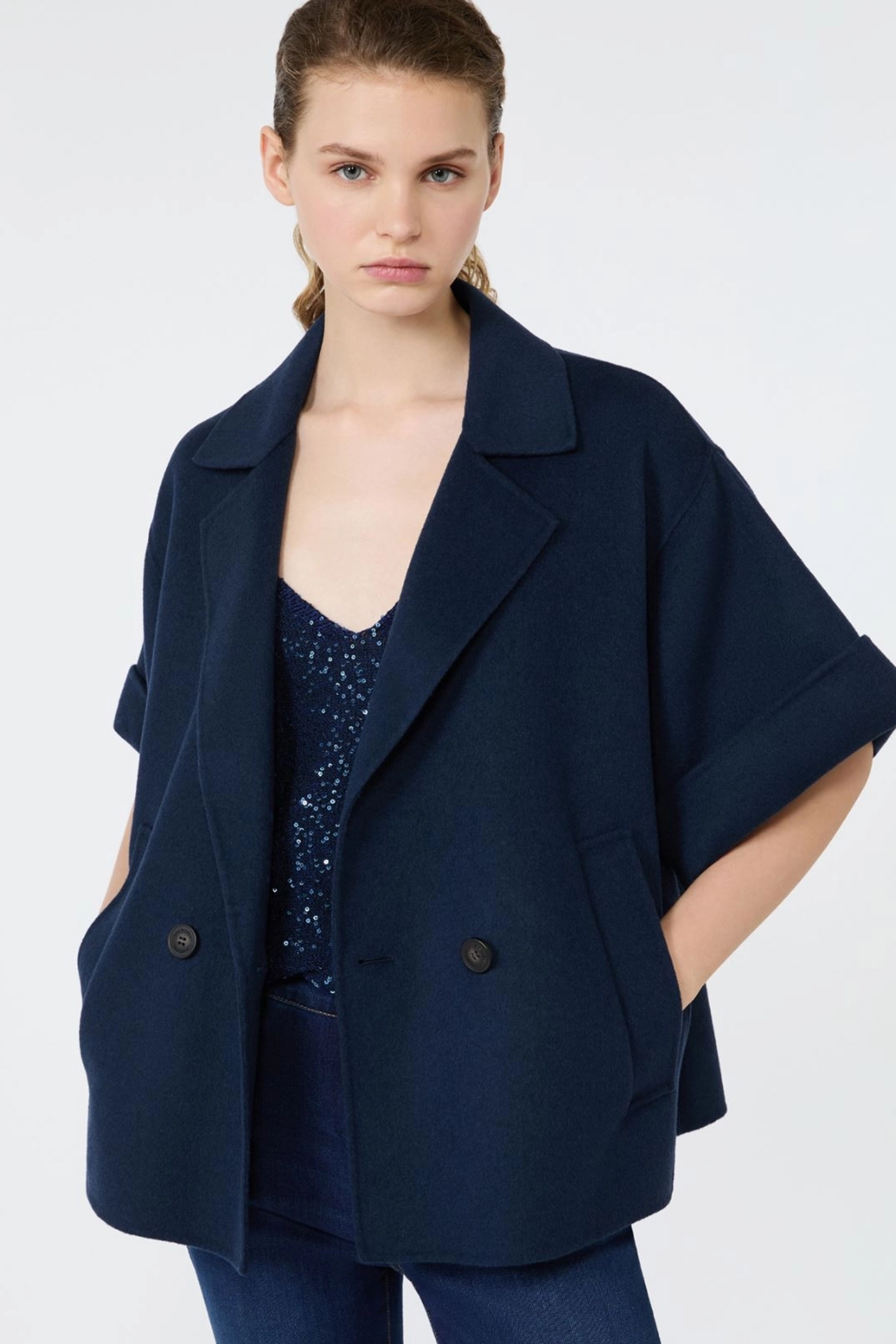 Dames jas blauw