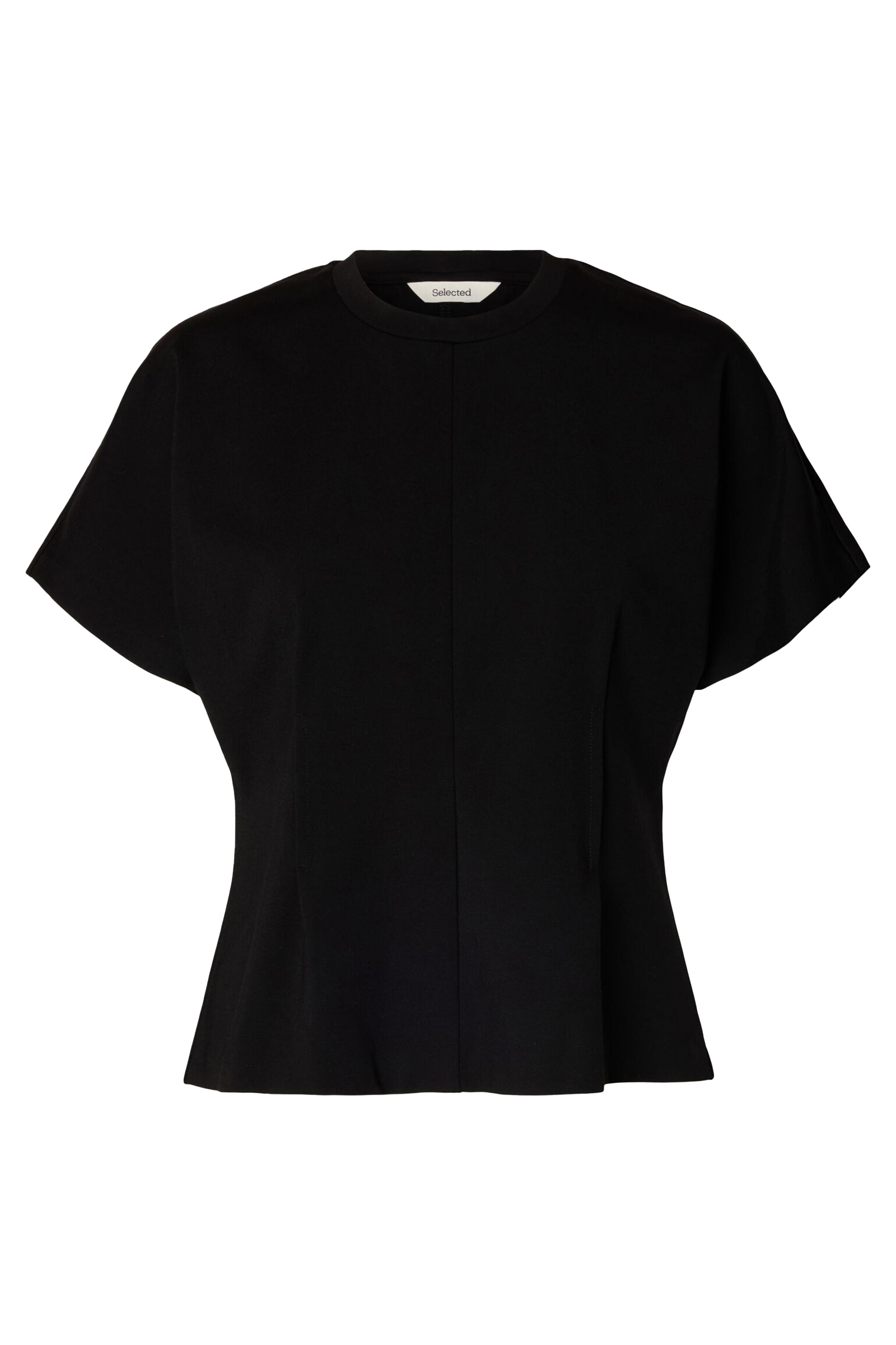 Dames blouse korte mouw zwart