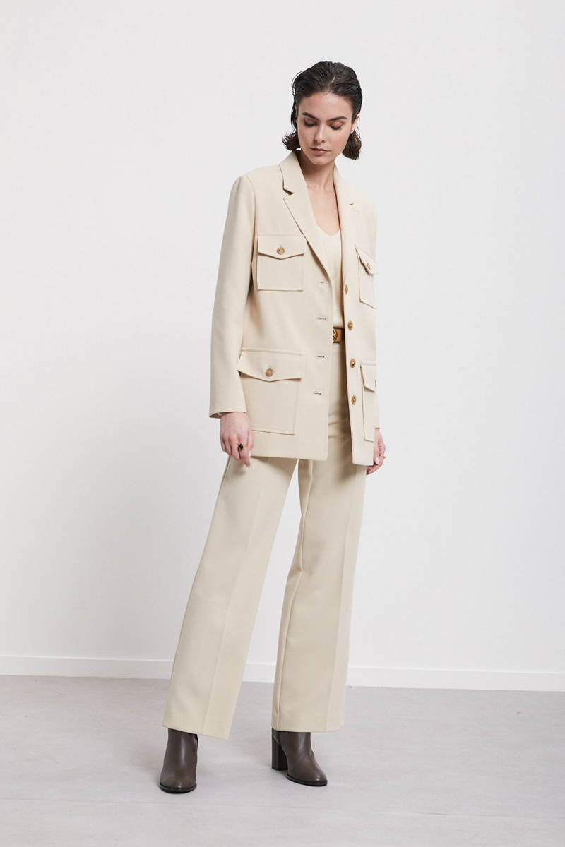 Dames blazer ecru