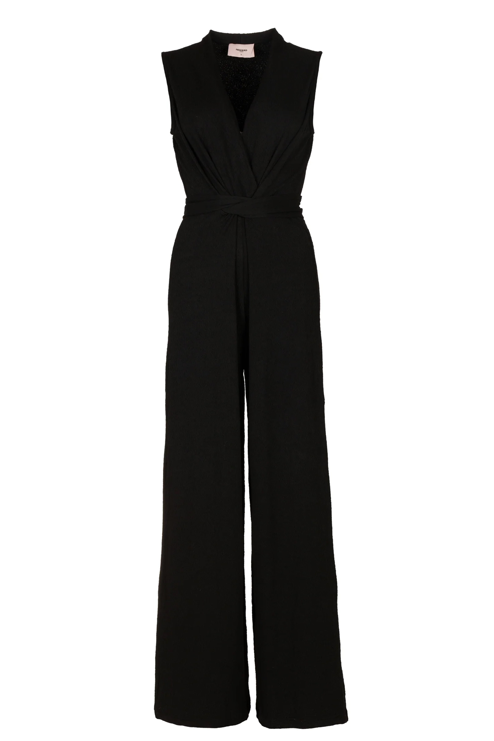 Dames jumpsuit/tuinbroek zwart