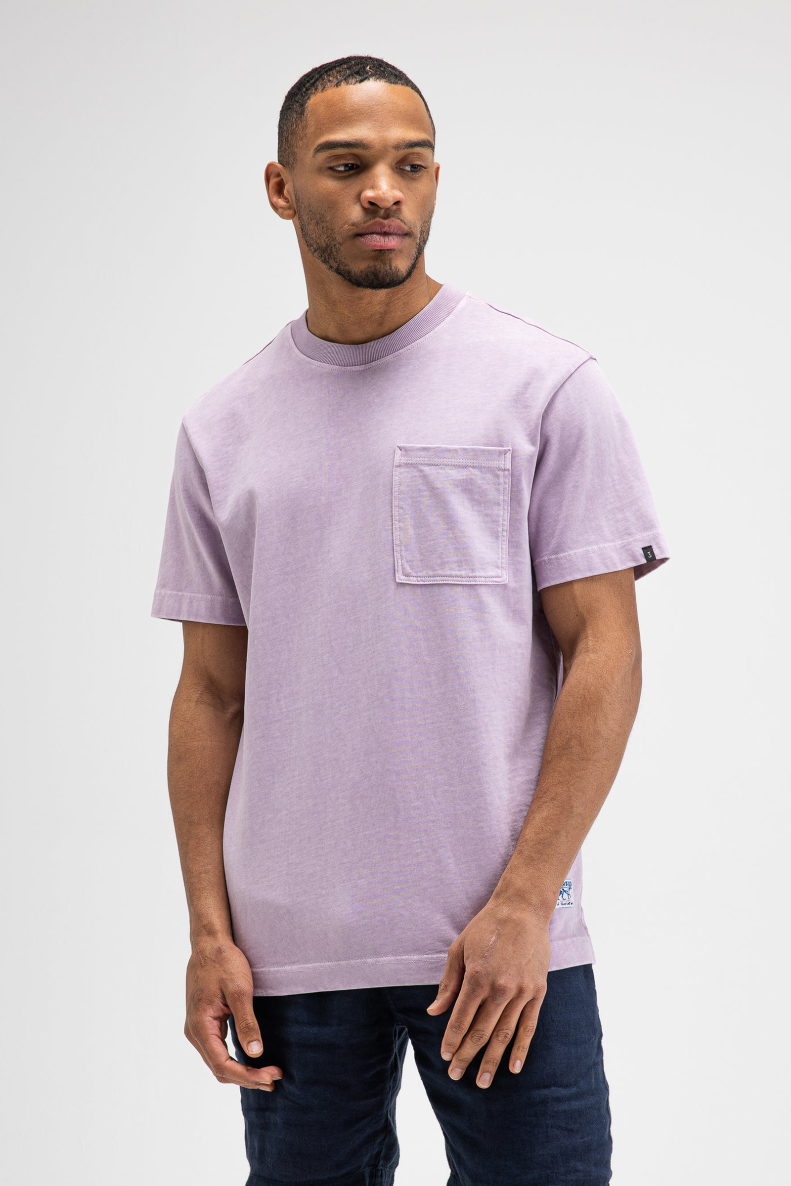 Heren t-shirt kortemouw paars