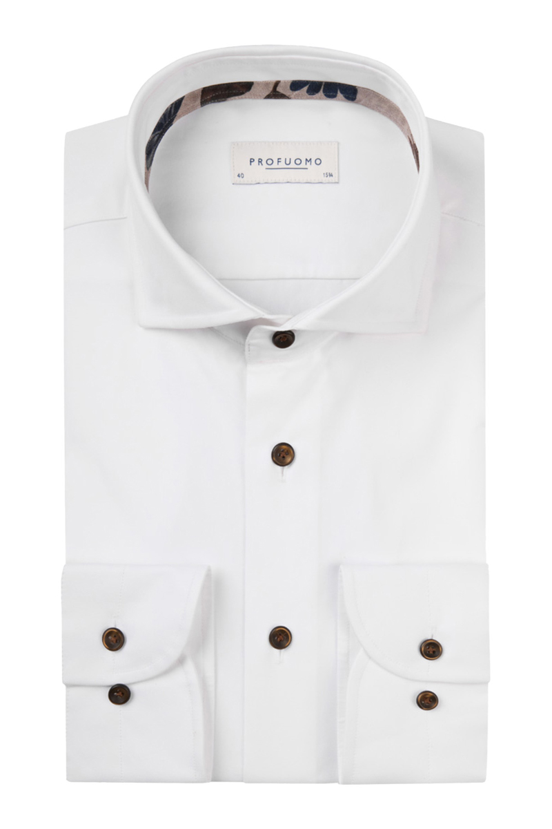 Profuomo SHIRT CUTAWAY SC SF WHITE BEIGE White 1