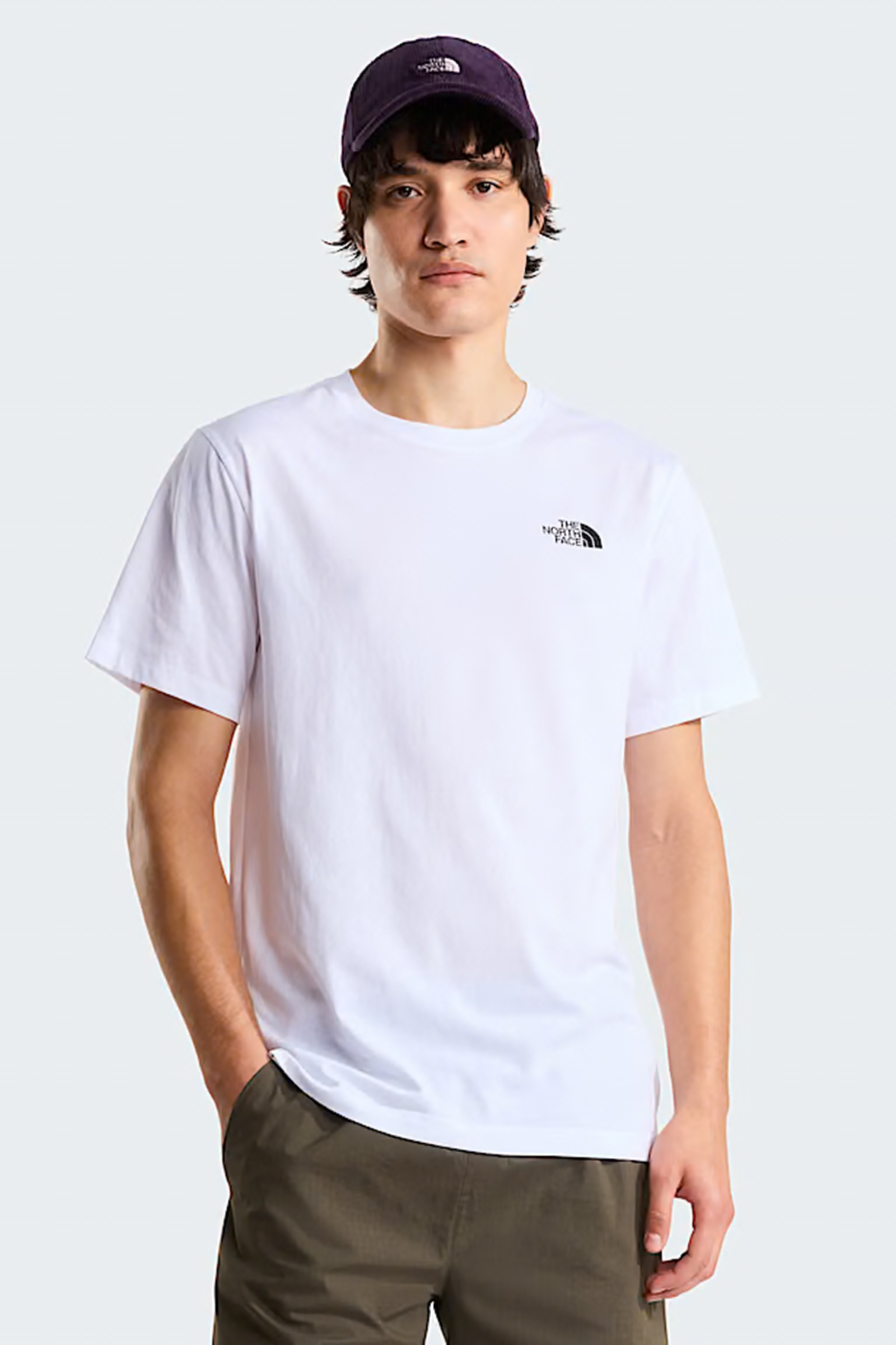 Casual heren t-shirt km wit