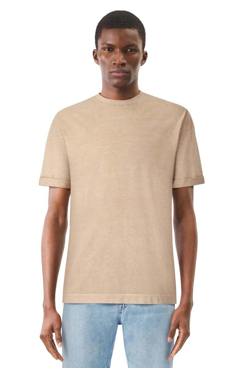 Heren t-shirt kortemouw bruin