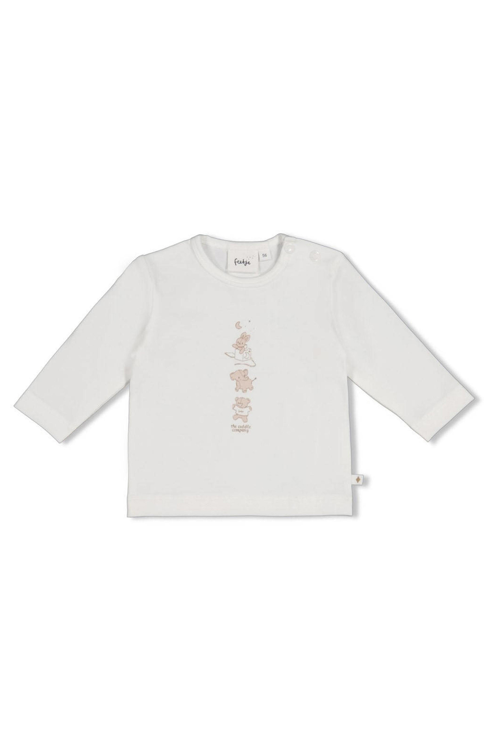 Baby t-shirt lange mouw ecru
