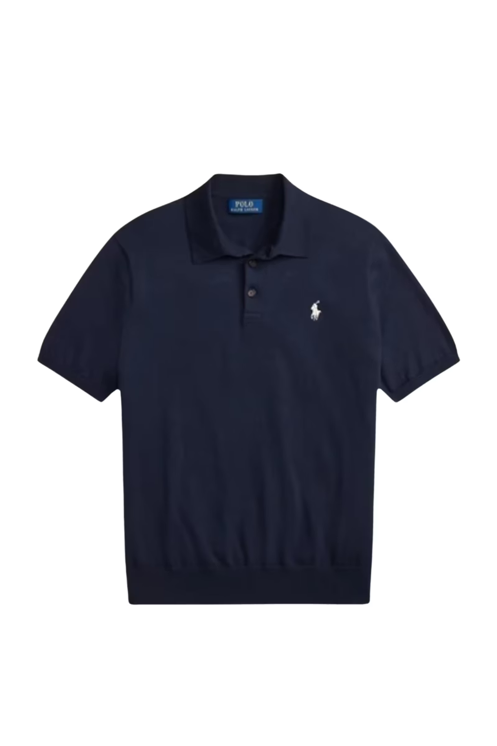 Heren polo korte mouw blauw