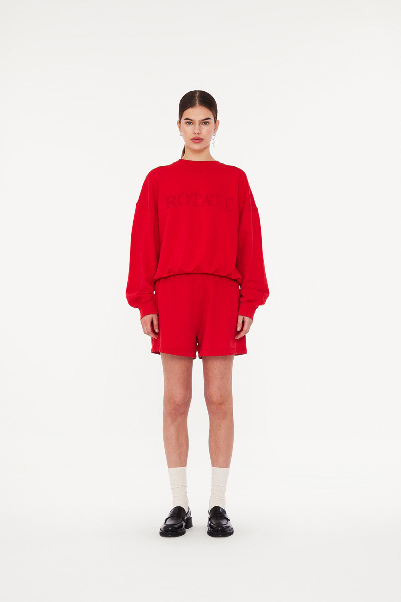 Dames short rood