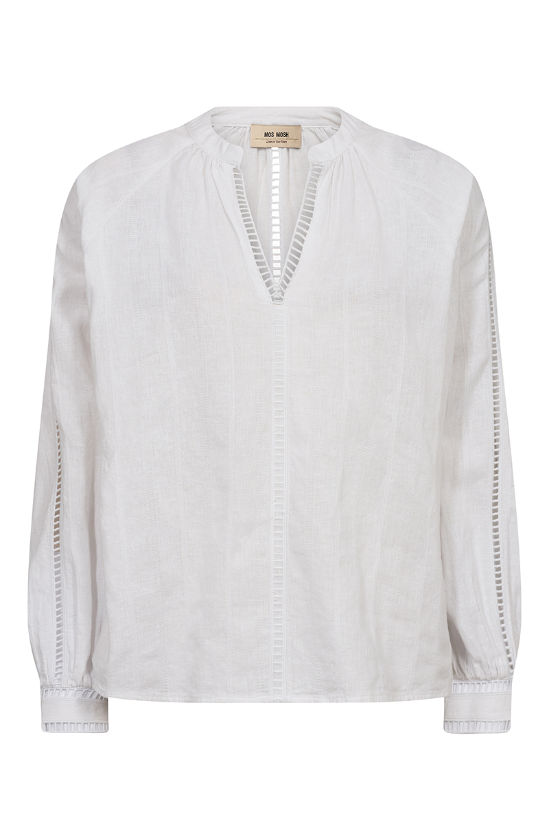 Dames blouse lange mouw wit
