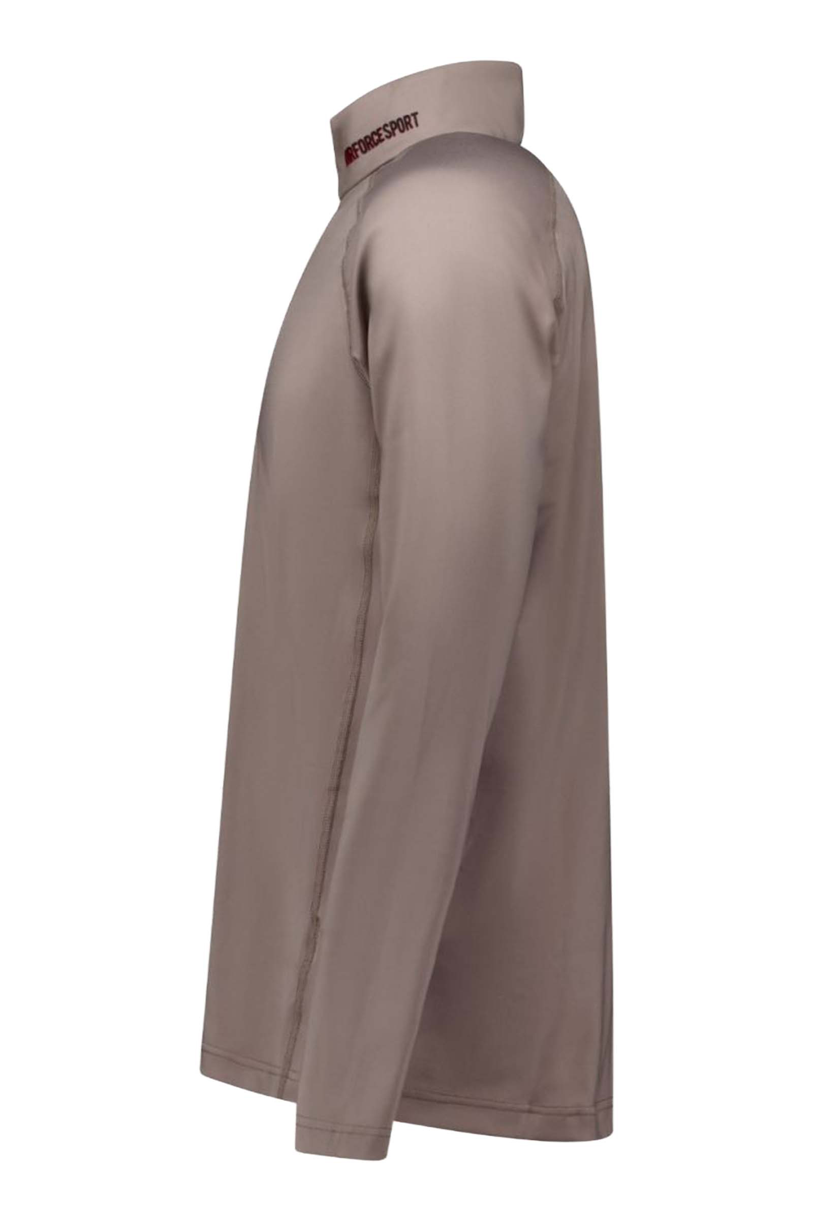 Wintersport heren pully+rits bruin