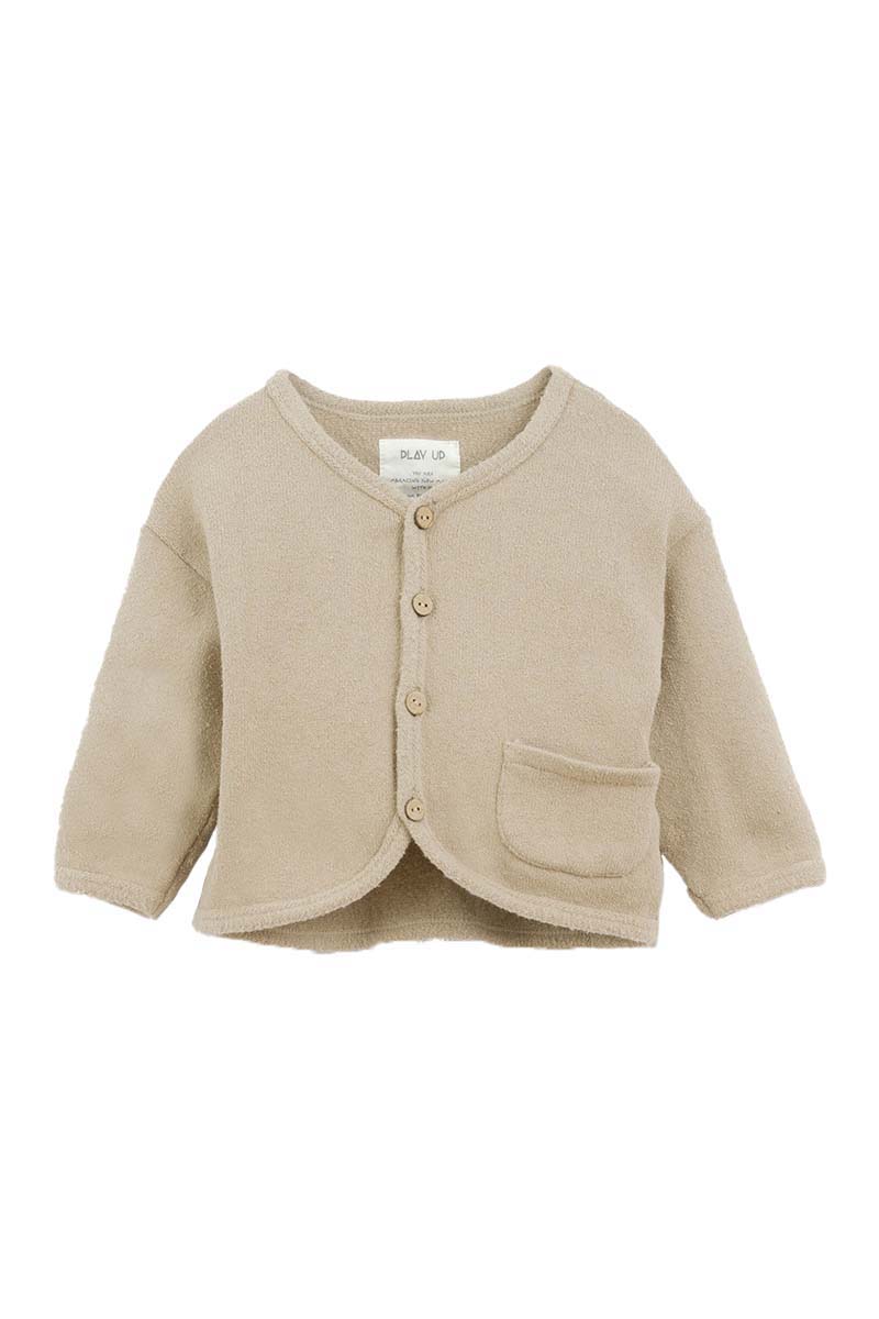 Play Up Jersey Cardigan Bruin/Beige-1 1