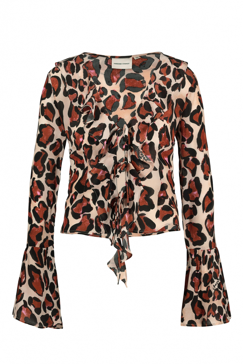 Dames blouse lange mouw ecru